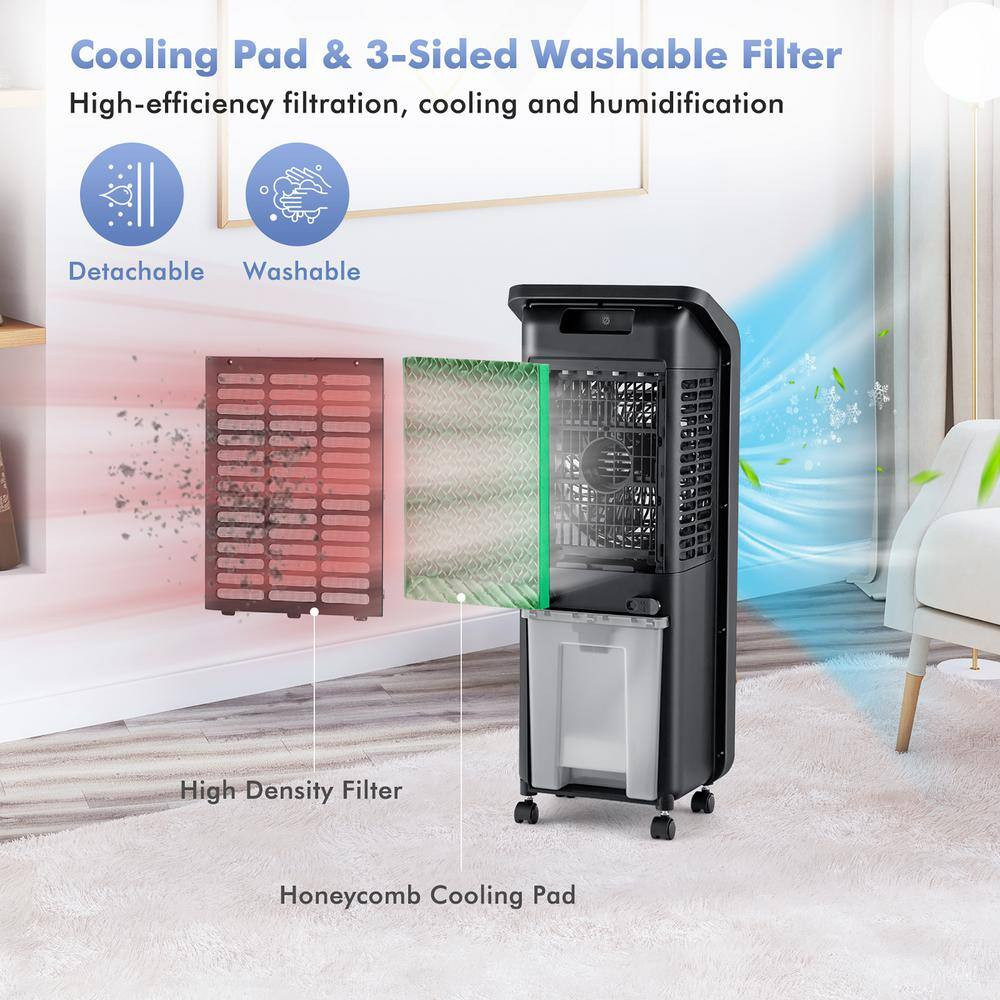 423.5 CFM Evaporative Air Cooler 3-In-1 Portable Swamp Cooling Fan W/12H Timer R