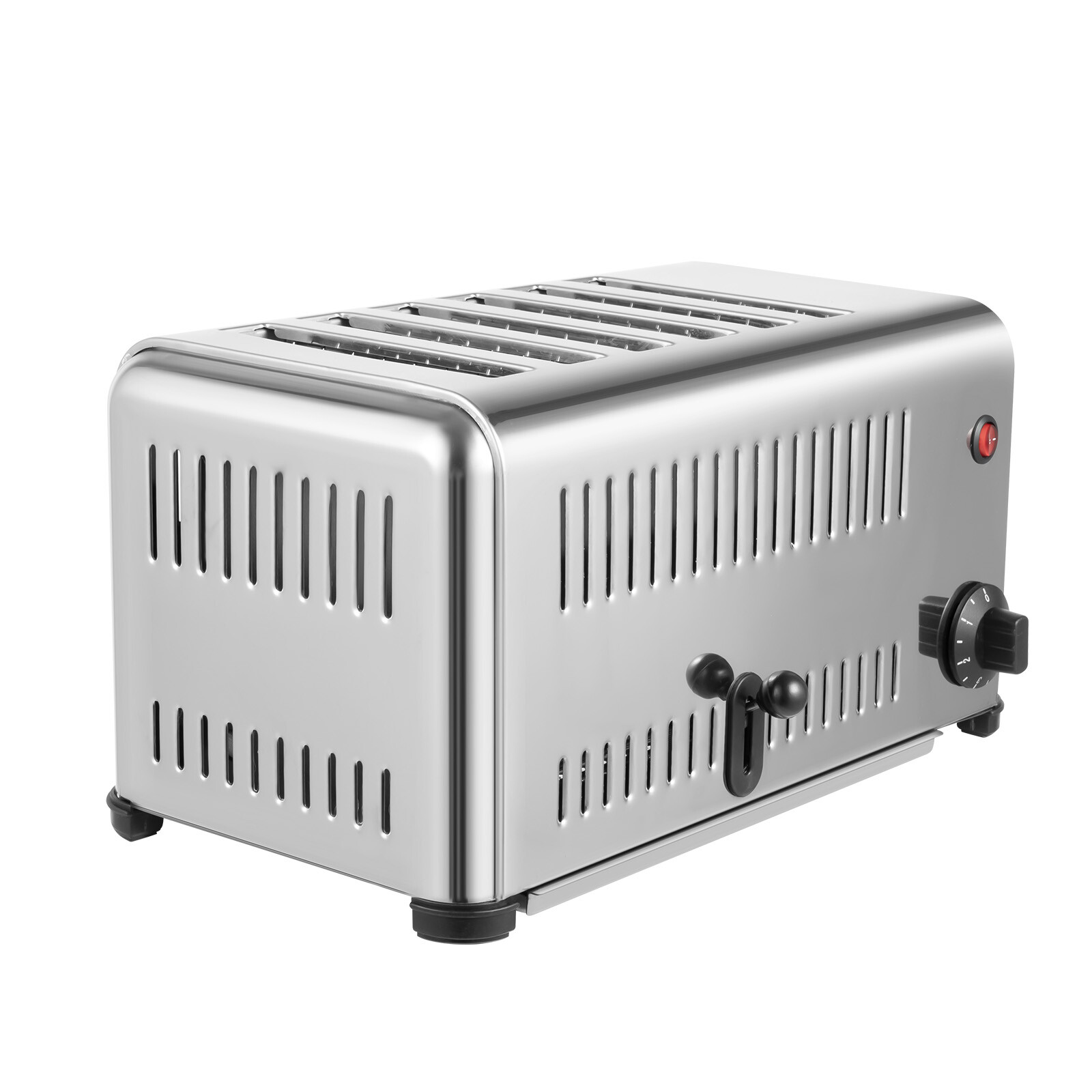 6 Slice Commercial Toaster Extra Wide Slots & Removable Drawer-Type Crumb Tray
