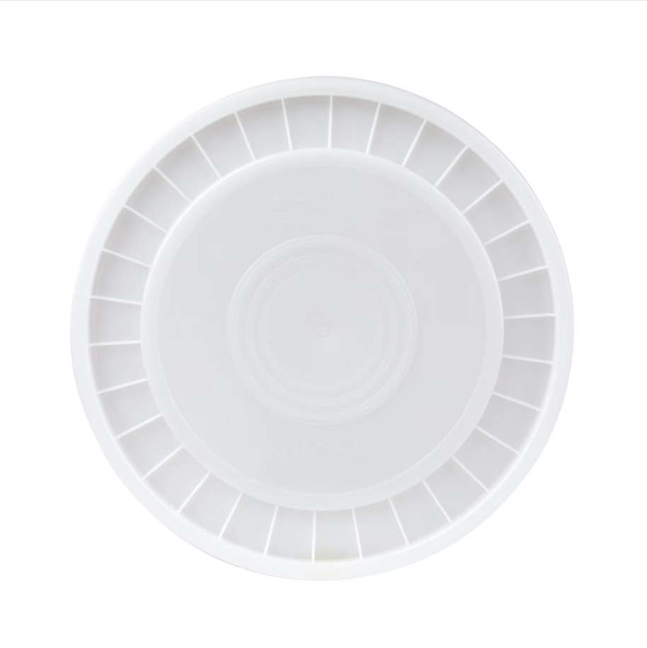 12 Pack United Solutions 5 Gallon Round Plastic Utility Bucket Lid, White 1 Each