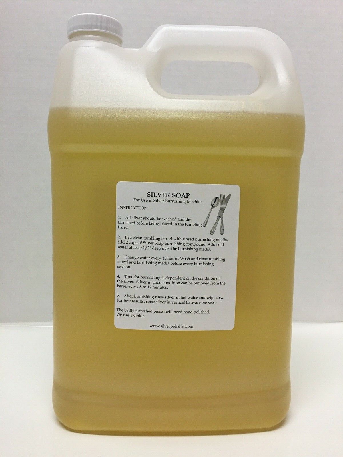Burnishing Compound, liquid silver/stainless steel polishing debur soap 128oz