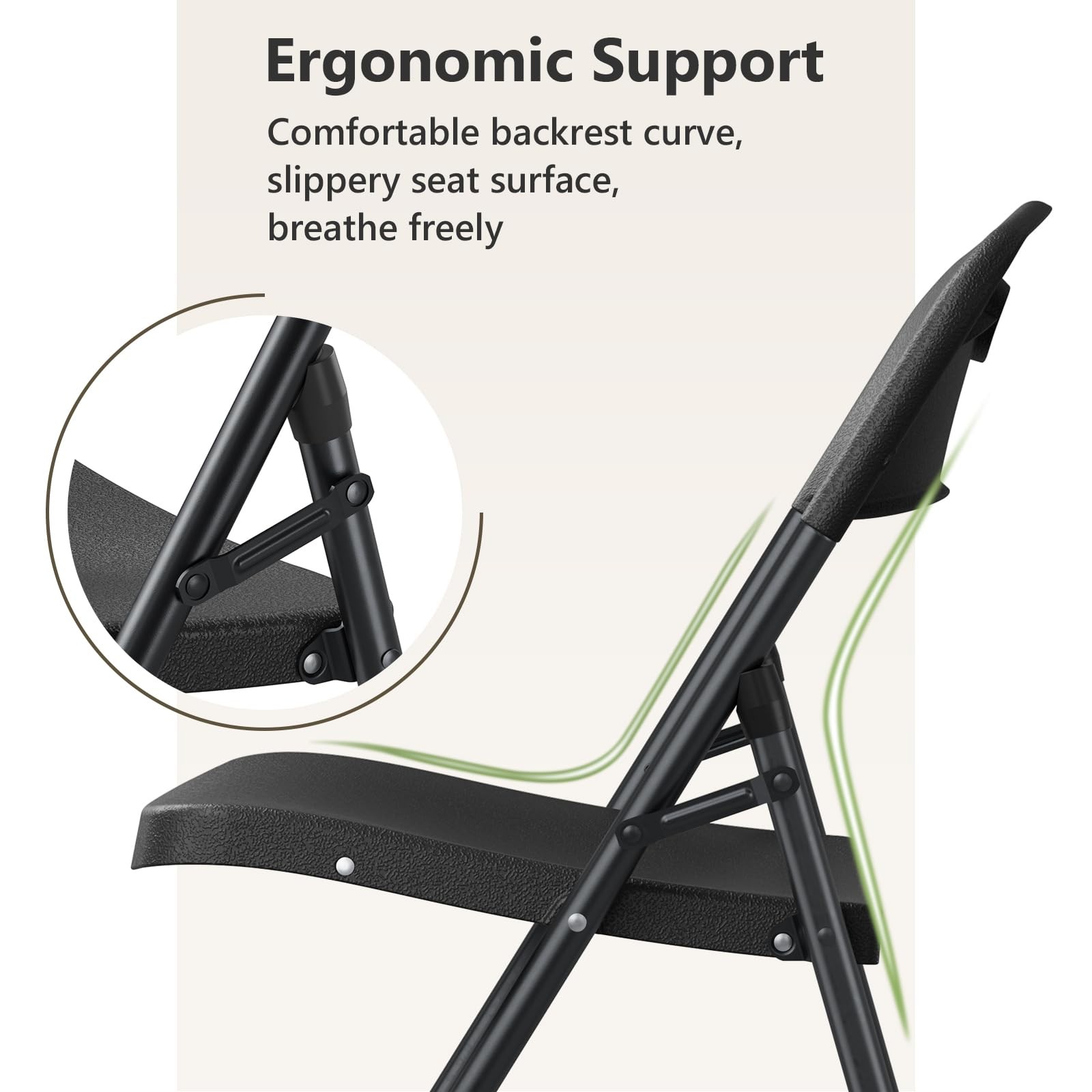 Make Changes Folding Chair 4 Pack Outdoor Plastic Sturdy Metal Folding Chairs