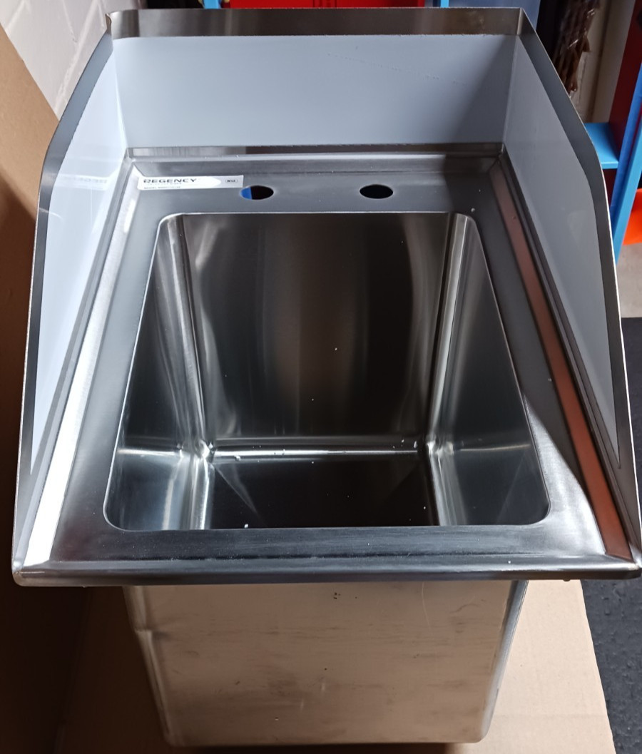 Drop In Sink Hand Wash Bar w/Splash Guard Stainless Steel 10x14x10 DENTED