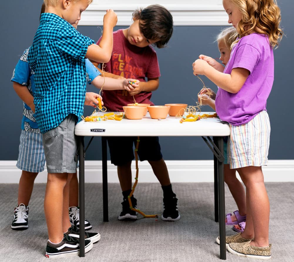 Lifetime 80425 Kids Folding Table Almond 24