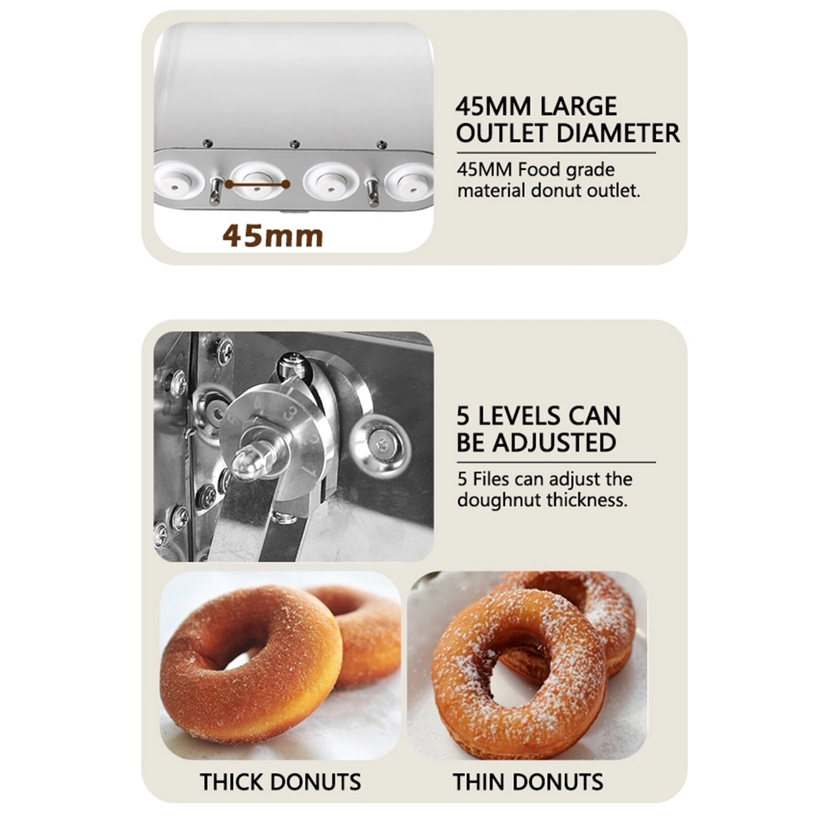 Kolice 90% New 4 Rows Production Donuts Frying machine, Mini Doughnut Maker