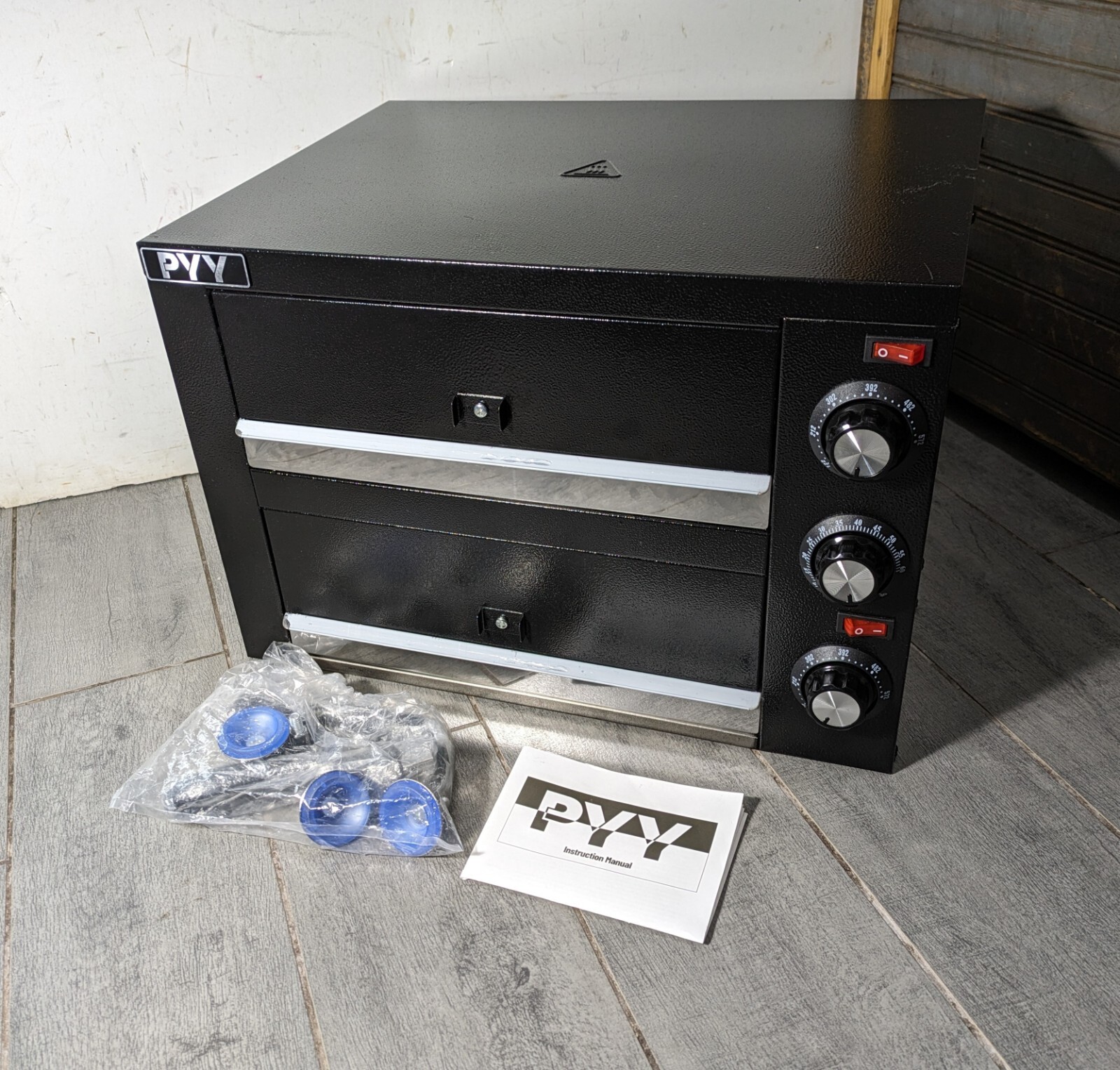 PYY Commercial Countertop 2-Tier Pizza Oven Electric Indoor PYYPSHP03ABKUS