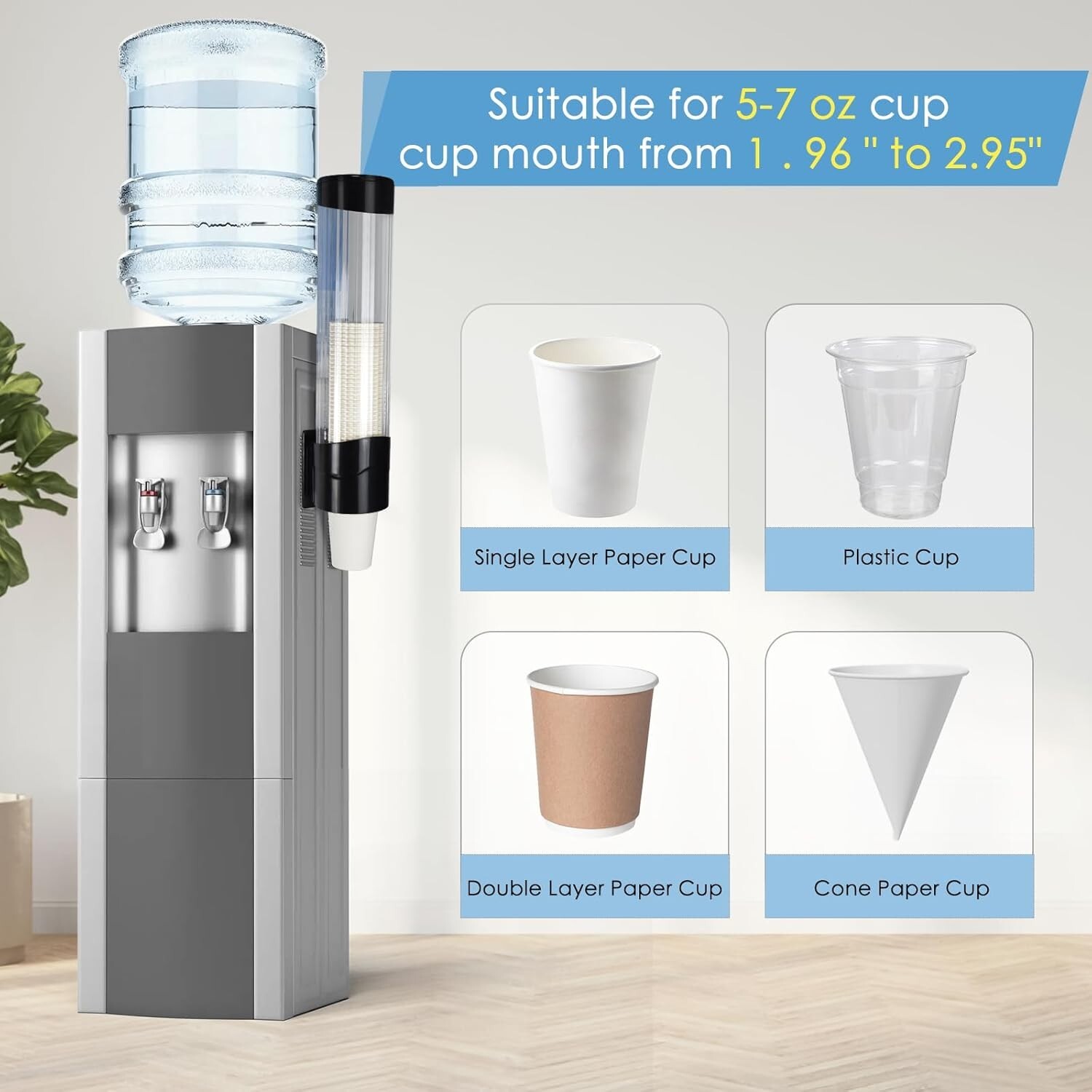 Durable ABS Automatic Cup Holder – Cleans Multiple 7oz – 12oz Cups Effortlessly
