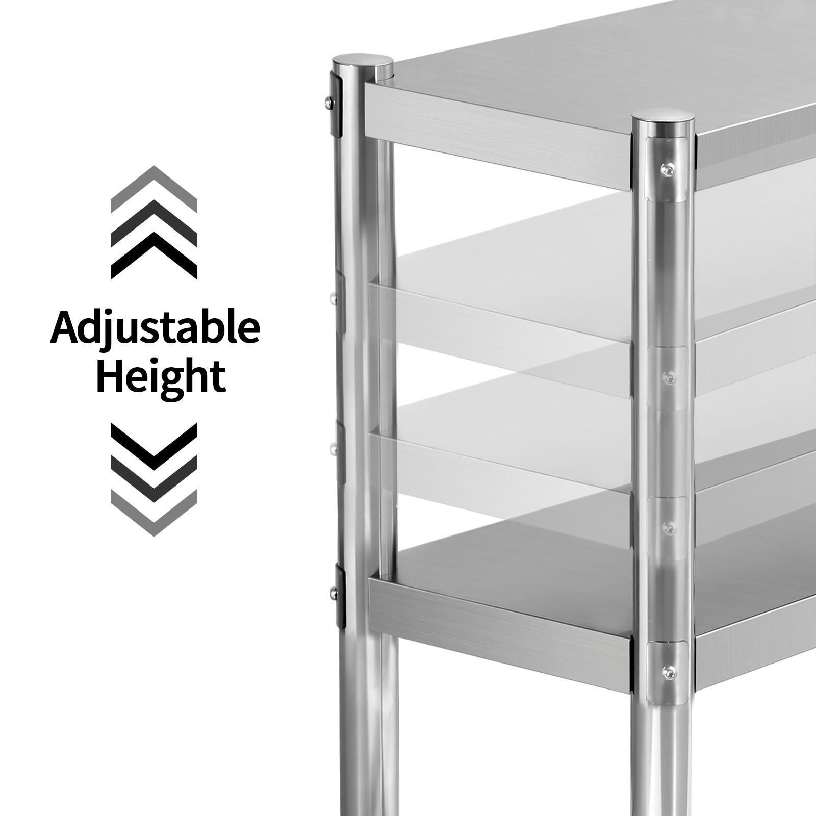 NEW Stainless Steel Double Overshelf 60»L x 12»W Commercial 2 Tier Overshelf