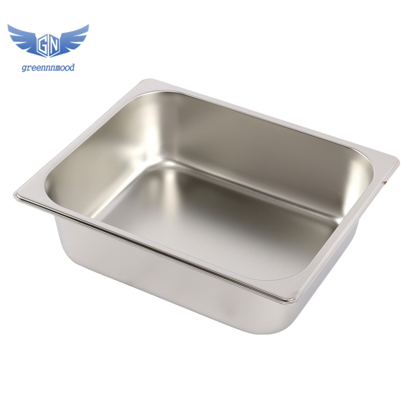 4Pcs 1/2 Size 4″ Deep Anti-Jam Stainless Steam Table Catering Food Pan With Lids