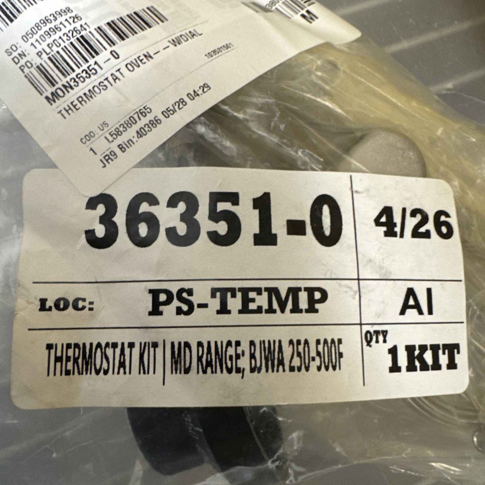 Montague Thermostat Oven–W/Dial 36351-0 – Genuine OEM Replacement Part