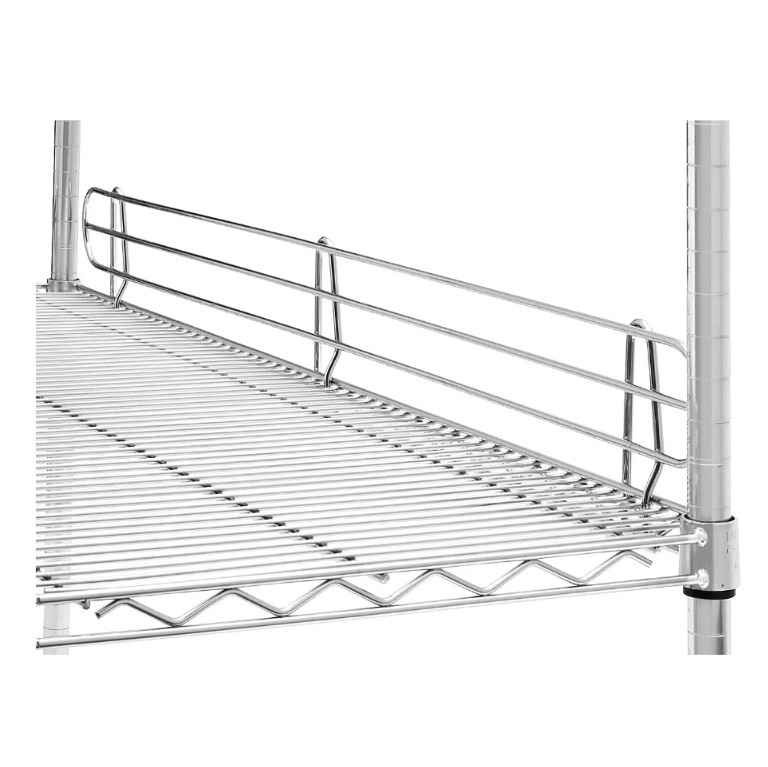 Metro rack 48″ x 4″ removable chrome metal wire side wall storage shelf ledge