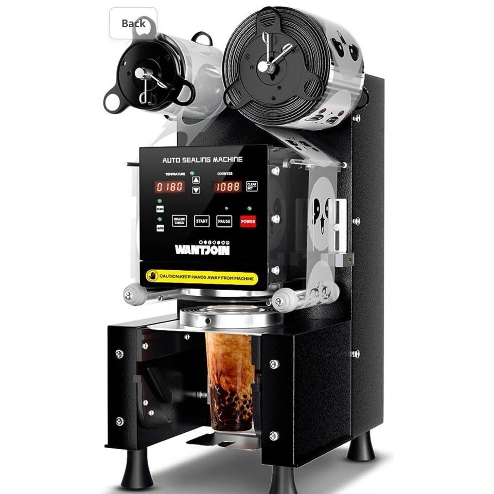 WantJoin Cup Sealing Machine Full Automatic Cup Sealer Machine 90/95mm Electric