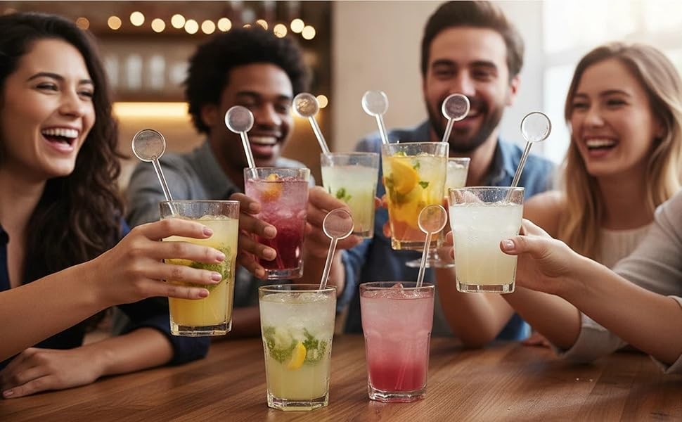 160Pcs Cotail Swizzle Stis, 7 Inches Transparent Coffee Stirrers