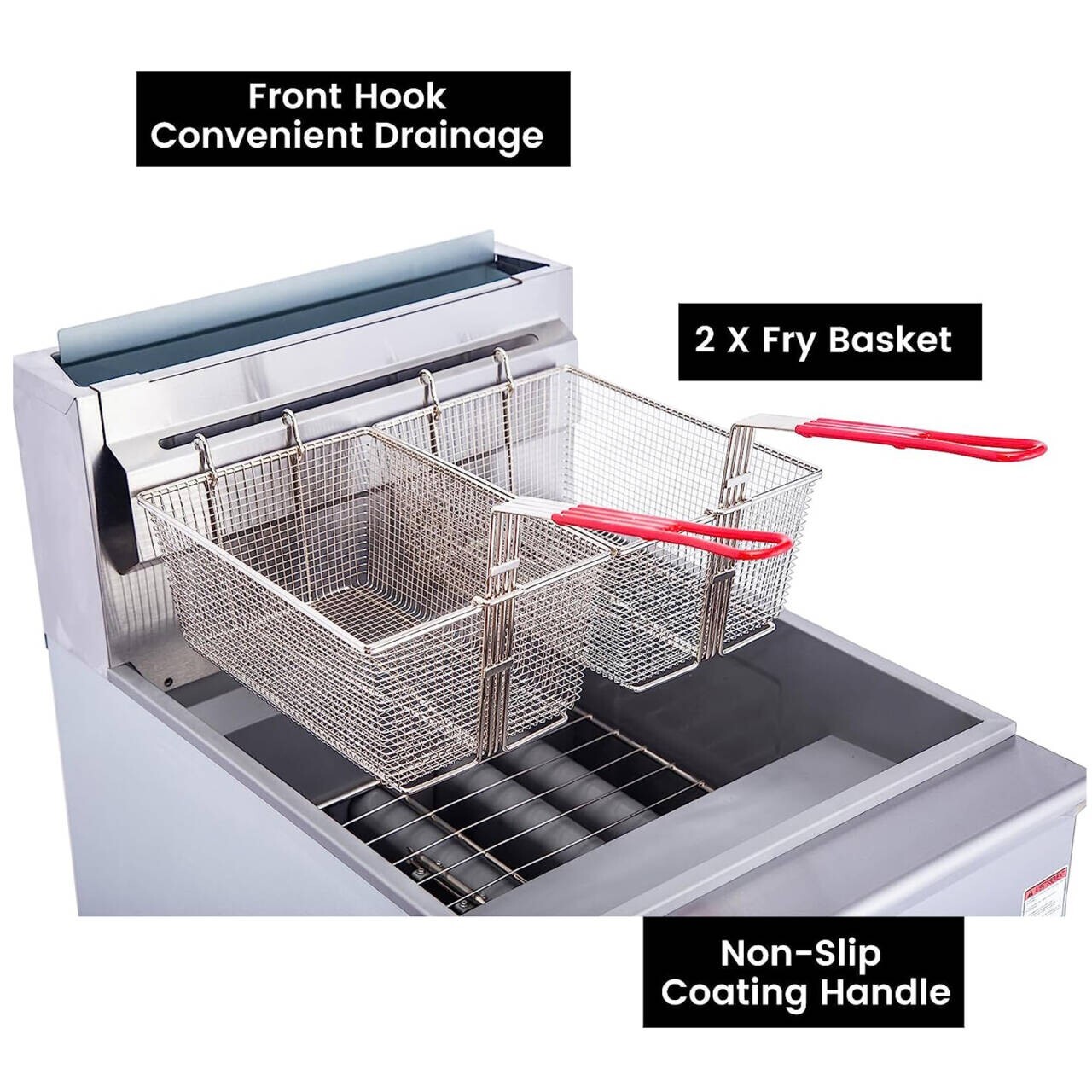 CMI Natural Gas Deep Fryer 3/4/5 Burners Commercial Floor Fryer with 2 Basket