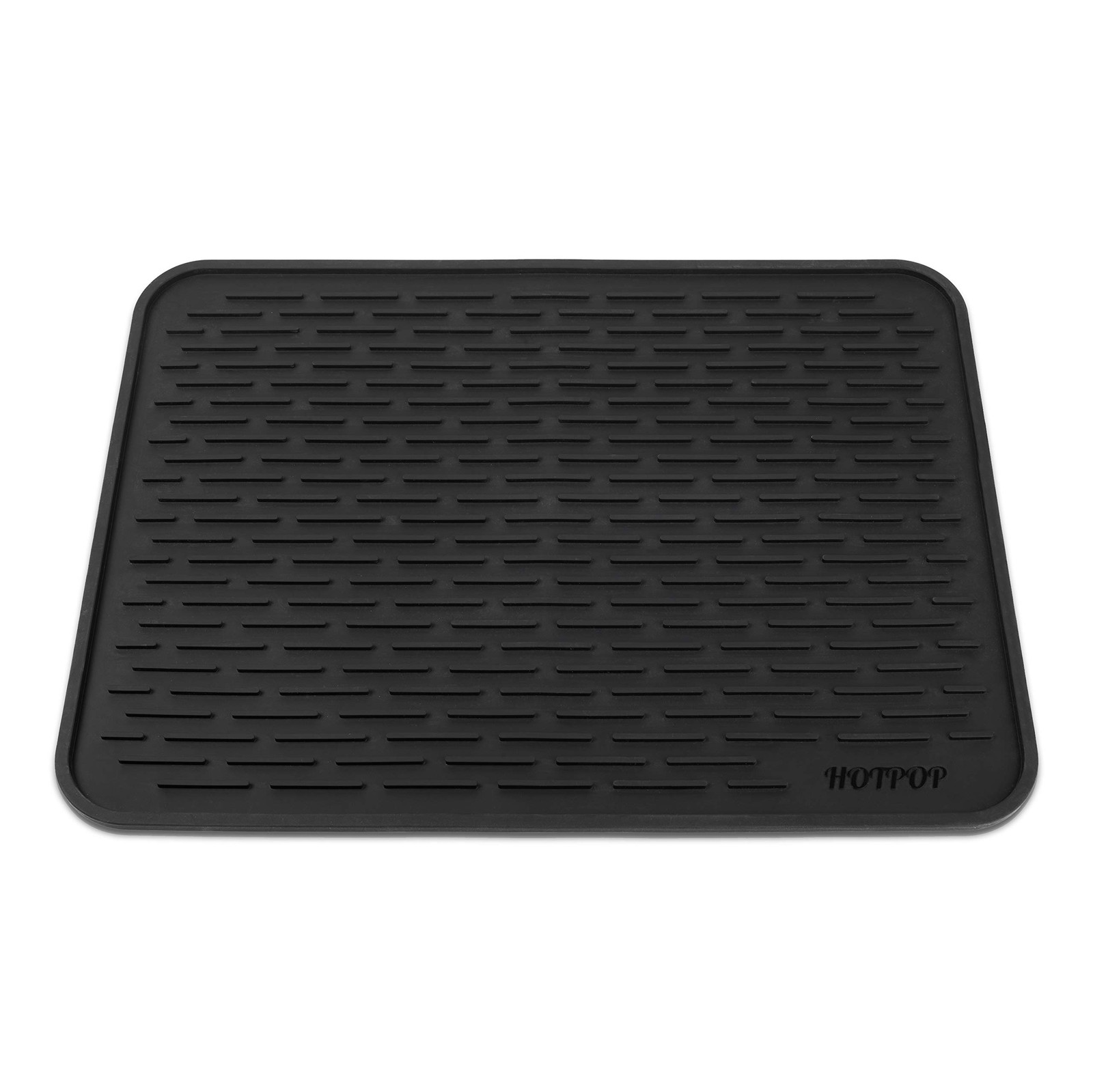 HOTPOP Medium (16×12 Inches) Super Sturdy Silicone Dish Drying Mat and Trivet, D