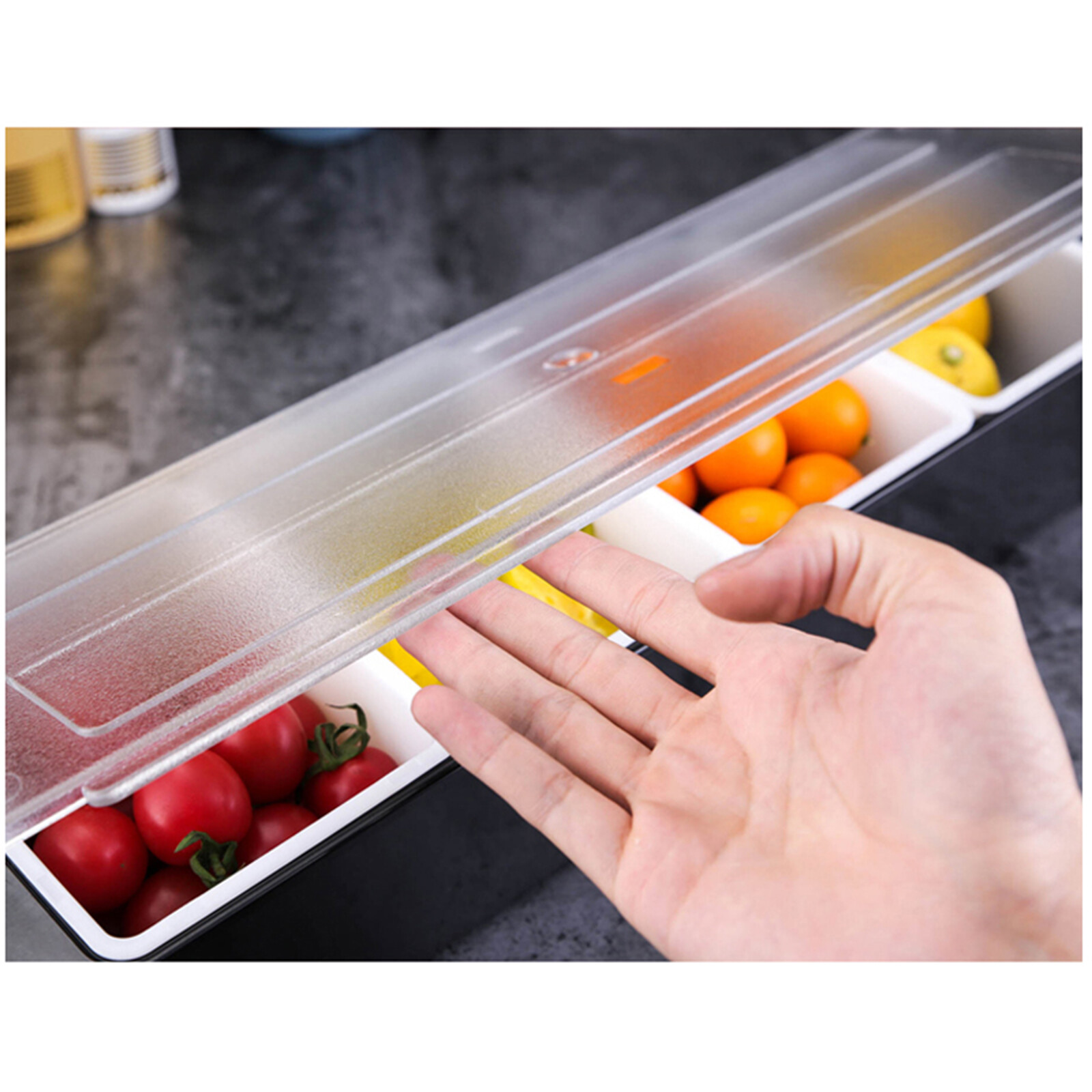 Condiment Tray Bar Caddy 3/4/5 Compartments Garnish Station Food Tray Bar Holder