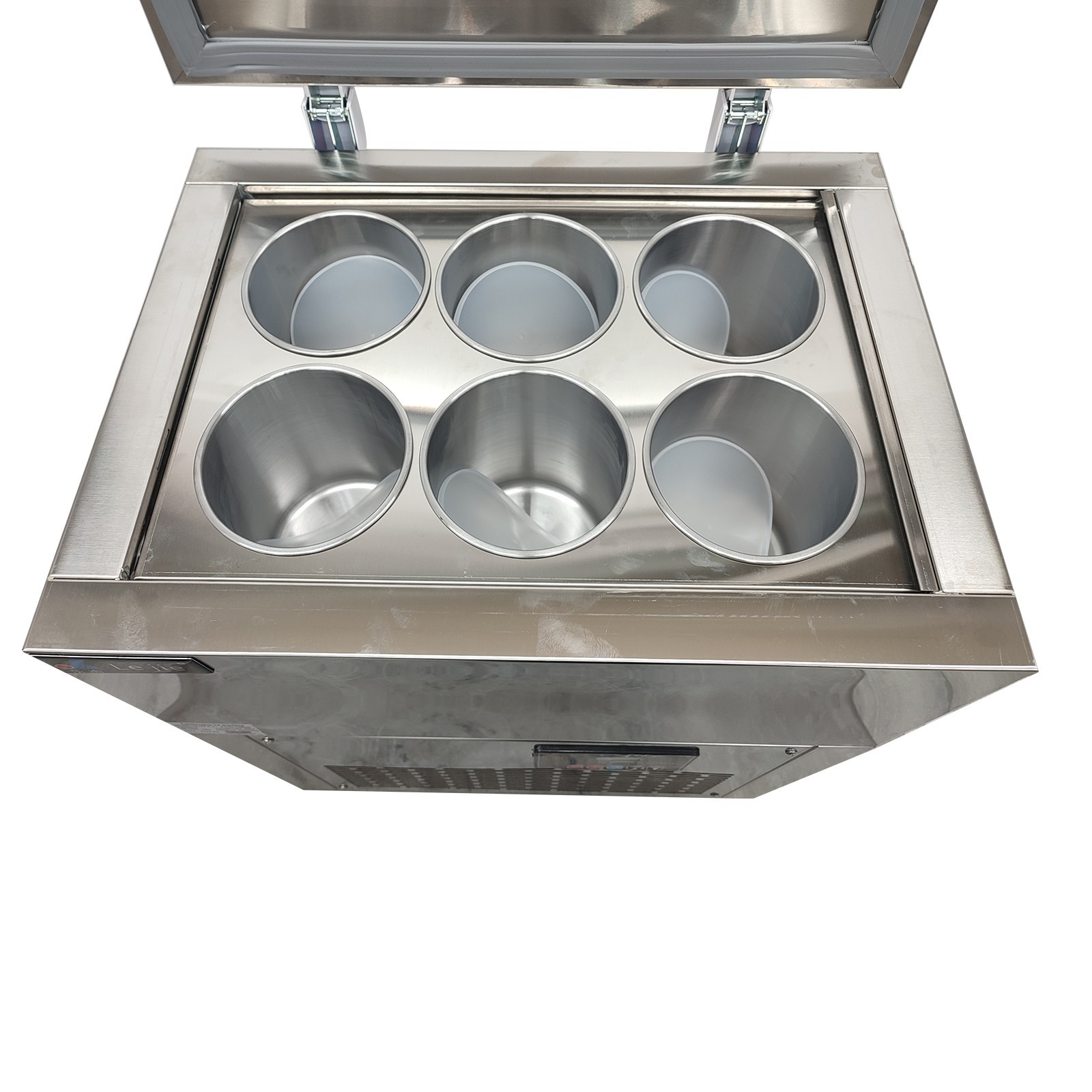 6 Buckets Snow Ice Making Machine Automatic Cylindrical Air Cooling Commercial
