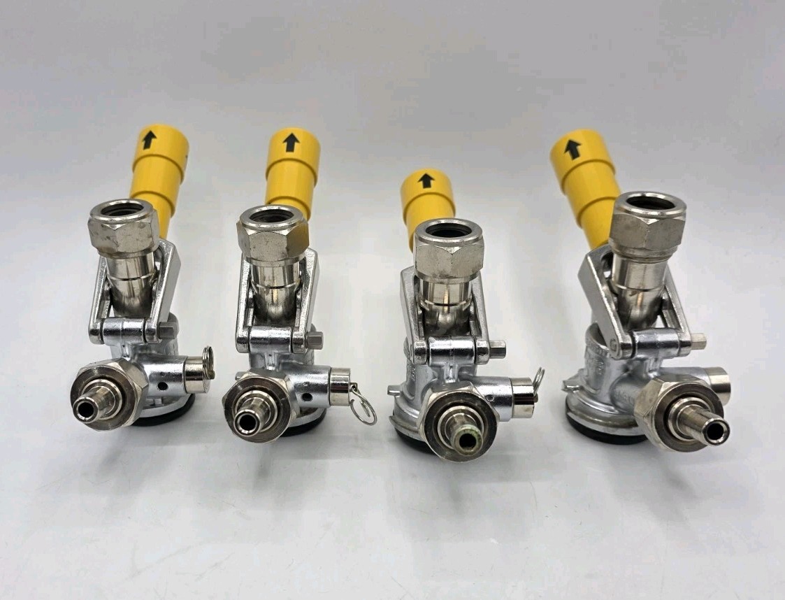 4 Micro Matic US Sankey Brass Keg Coupler – D System – Value Yellow Lever