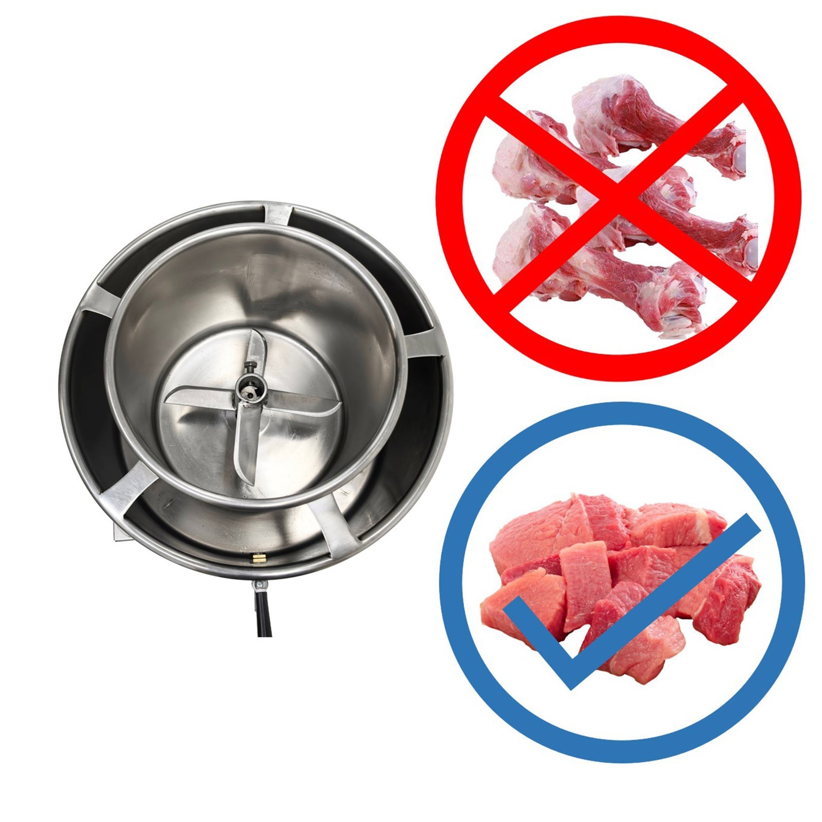 220V Commercial Meatball Beating Meat Puree Making Machine Stainless 2200W