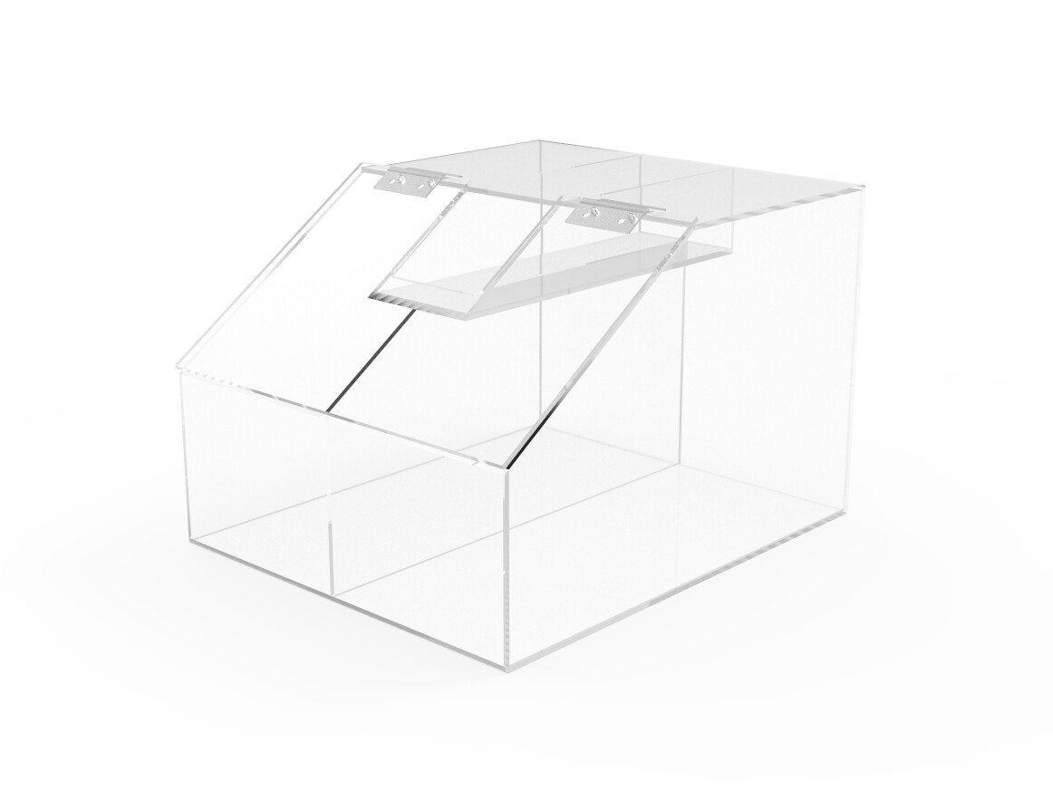 2.5 Gallon Acrylic Candy Bin, 2 Compartments, Scoop Holder 10″ W X 8″ H X 12″ D