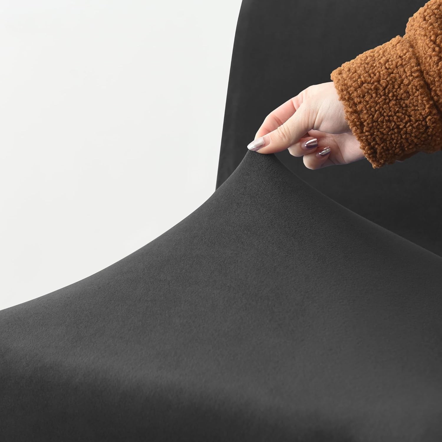 Velvet Cross Legged Office Chair Covers – Upgrade Your Armless Wide Seat