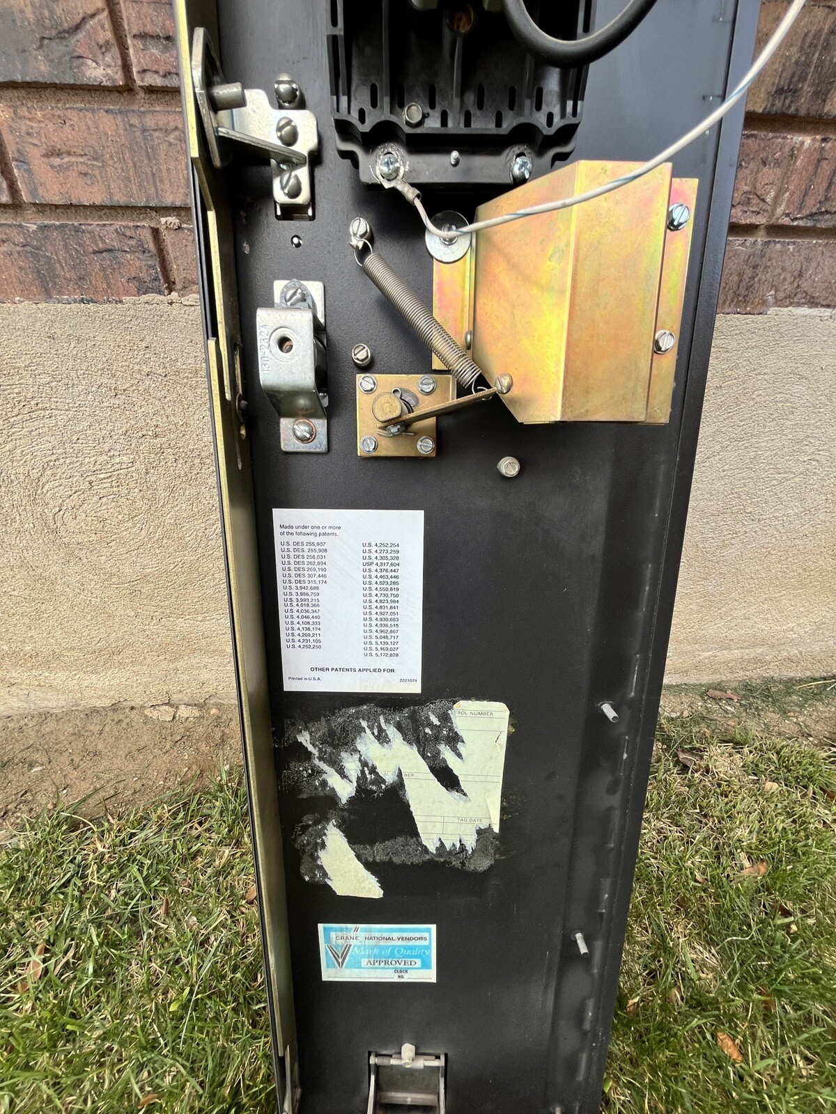 Crane National Vendors 430 Black Door With Lock And Key, Dollar Acceptor 🔥 MEC