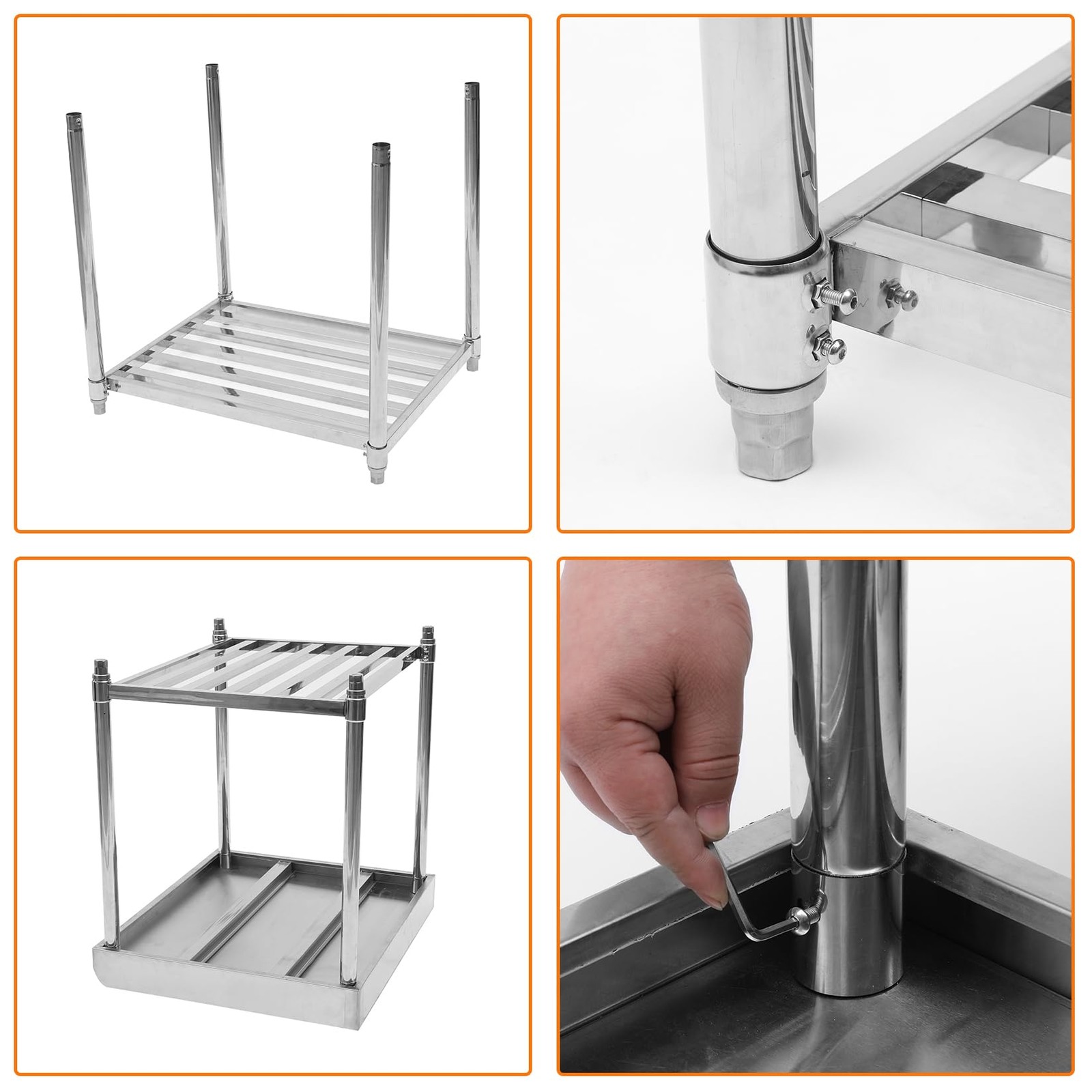 48″ x 24″ Stainless Steel Commercial Kitchen Prep Work Table with Backsplash