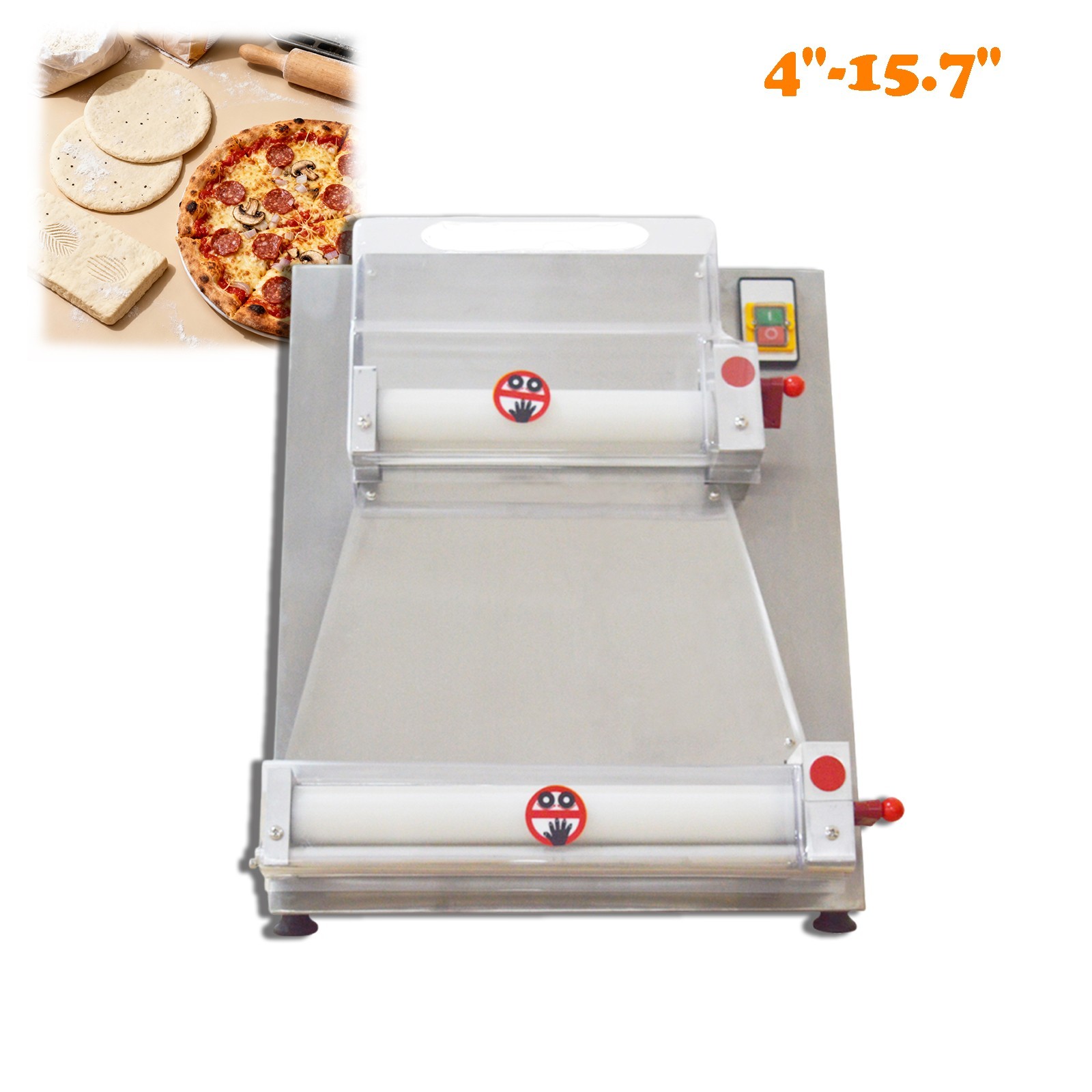 110V 4″-15.7″ Fully Automatic Pizza Forming Machine Pizza Pancake Press 370W