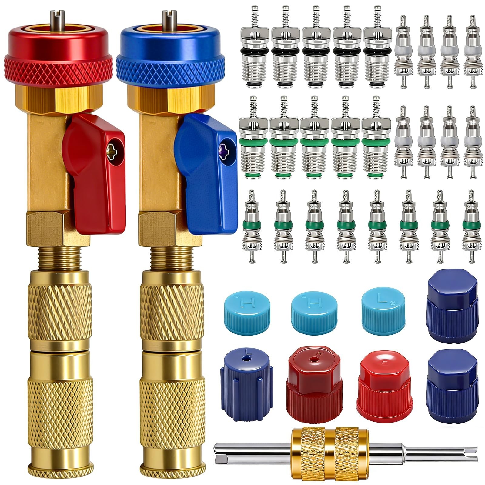 TWTADE R134A Valve Core Quick Remover Installer Tool Kit – High Low Pressure …