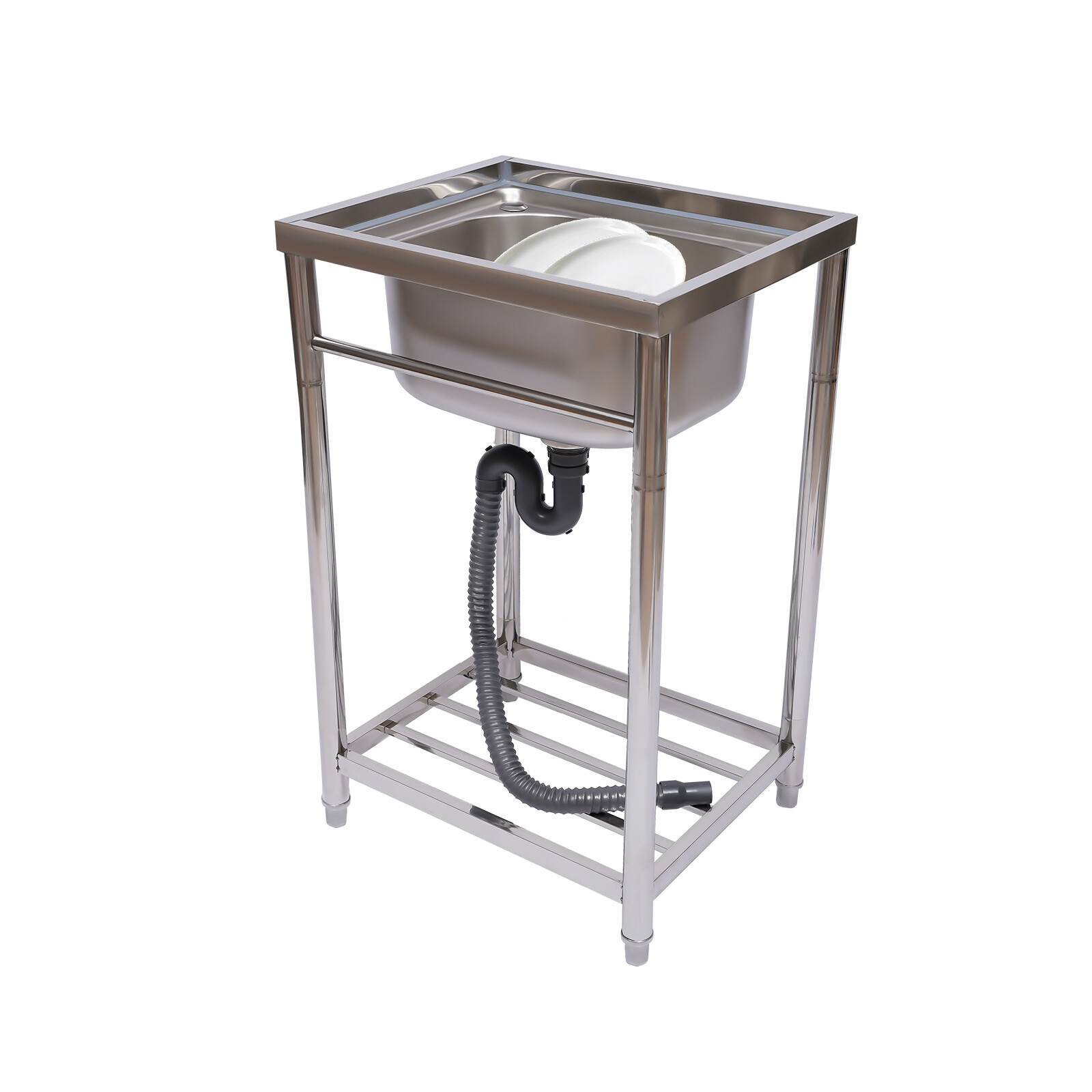 Commercial Kitchen Sink Free Standing Stainless Steel Catering Washing Bowl