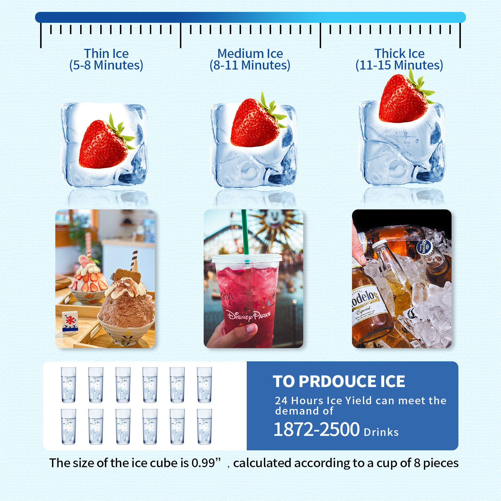 TECSPACE Commercial 110V 1200W Freestanding Ice Maker – 550LBS/24H + 350LBS Bin