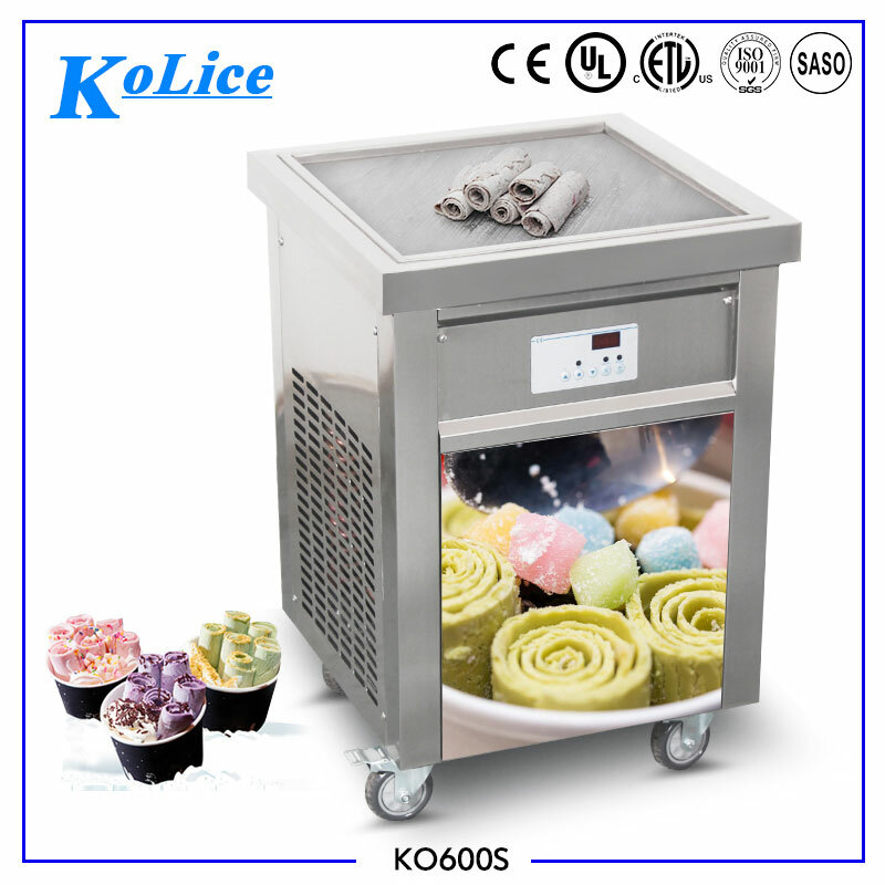 Kolice Commercial ETL 21″X21» Single Square Pan Fry ice Cream roll Machine
