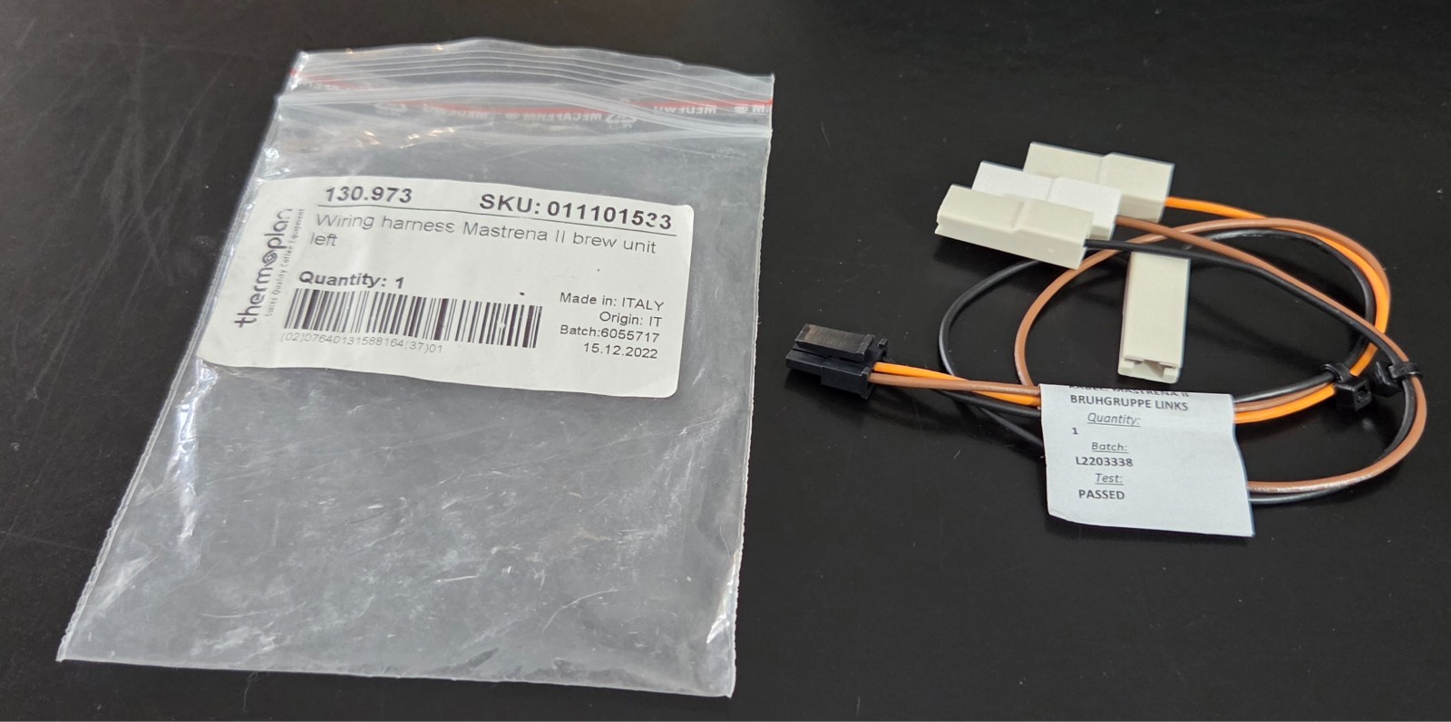 Thermoplan Mastrena II Wiring Harness Brew Unit Left – 130.973 | 41500.1359