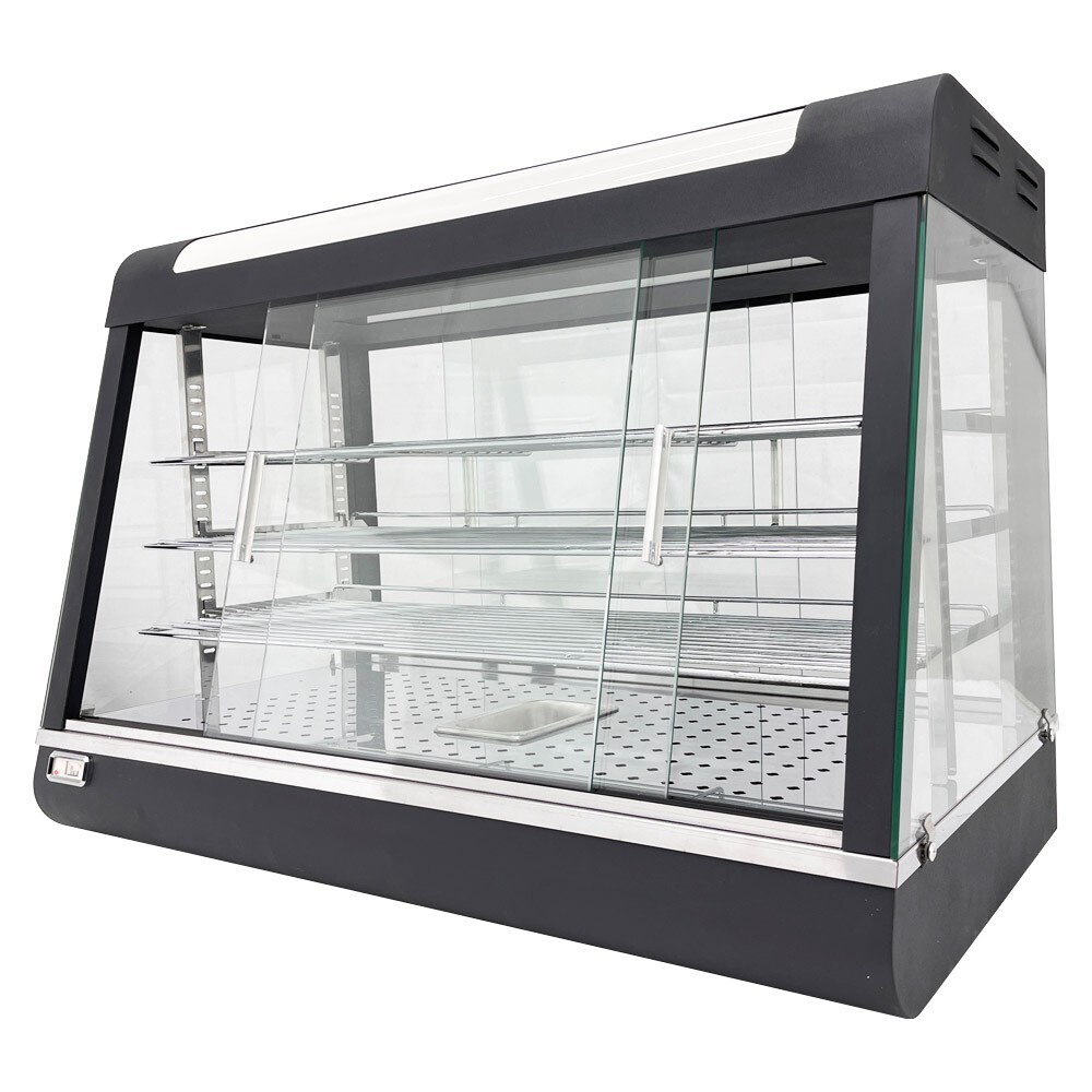 35in Commercial Food Warmer Display Case 110V Electric Food Pastry Pizza Warmer