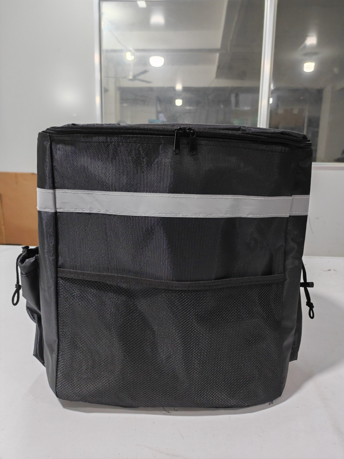Food Delivery Large Backpack Insulated Reusable Pizza Delivery Bag, 4 Cup Holder