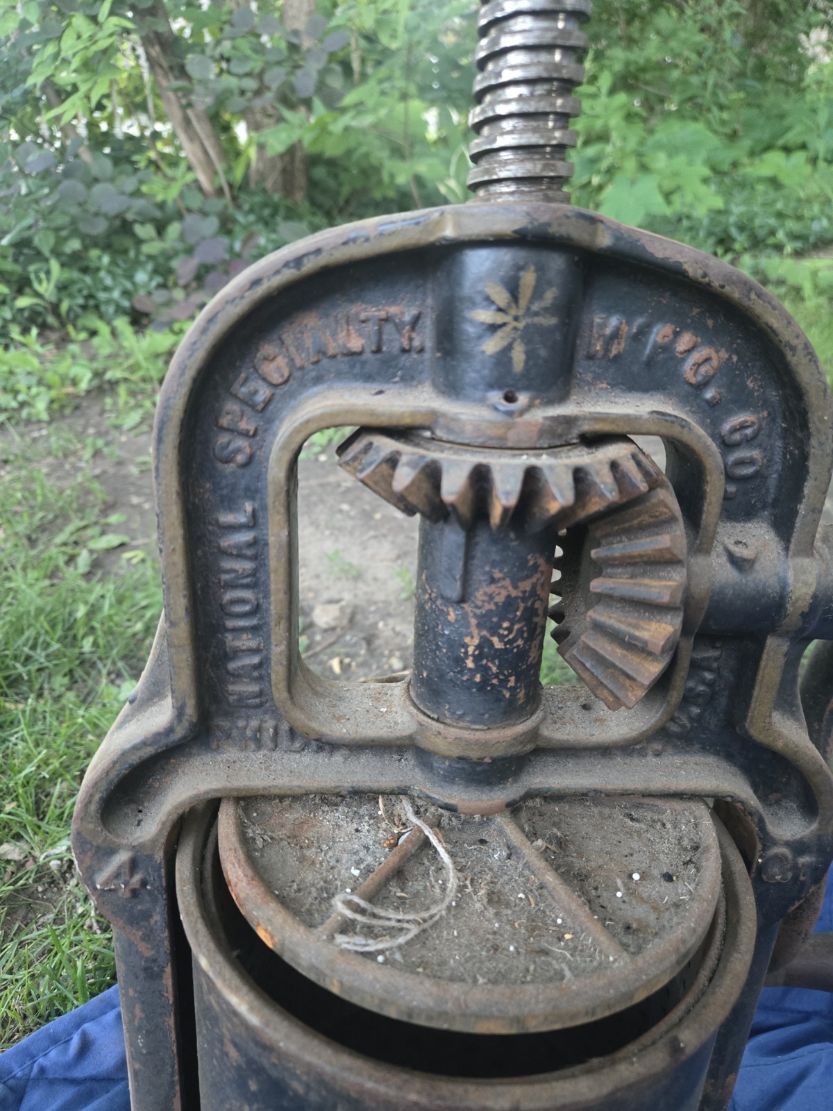 Antique Cast Iron National Specialty 4qt Sausage Stuffer Fruit Press USA