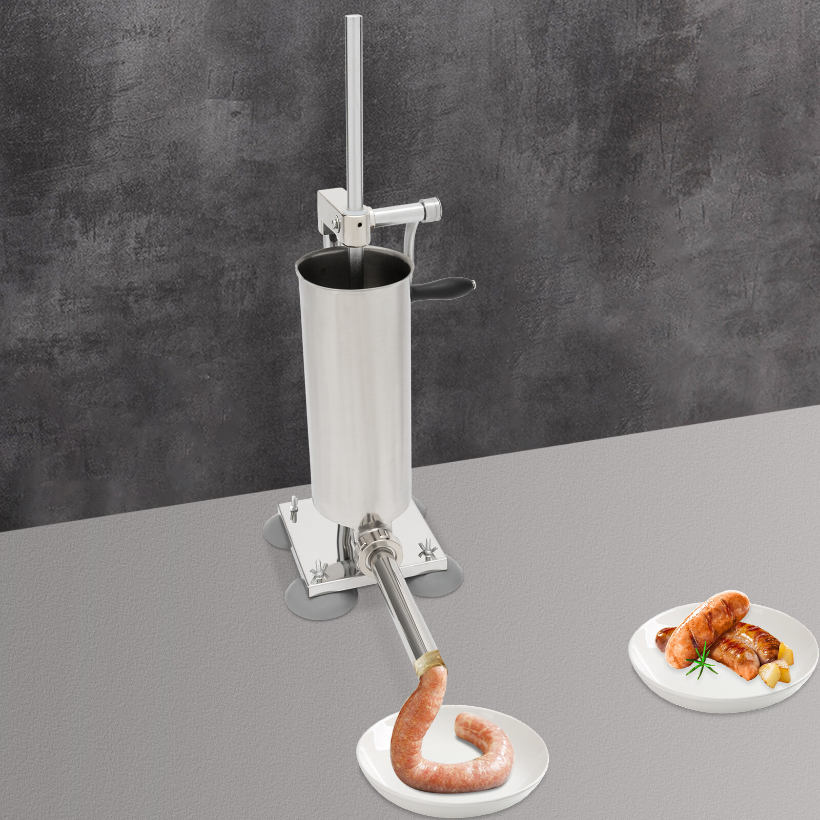 3.5L/8lbs Kitchen Sausage Stuffer Sausage Maker Stainless Steel Stuffing Machine