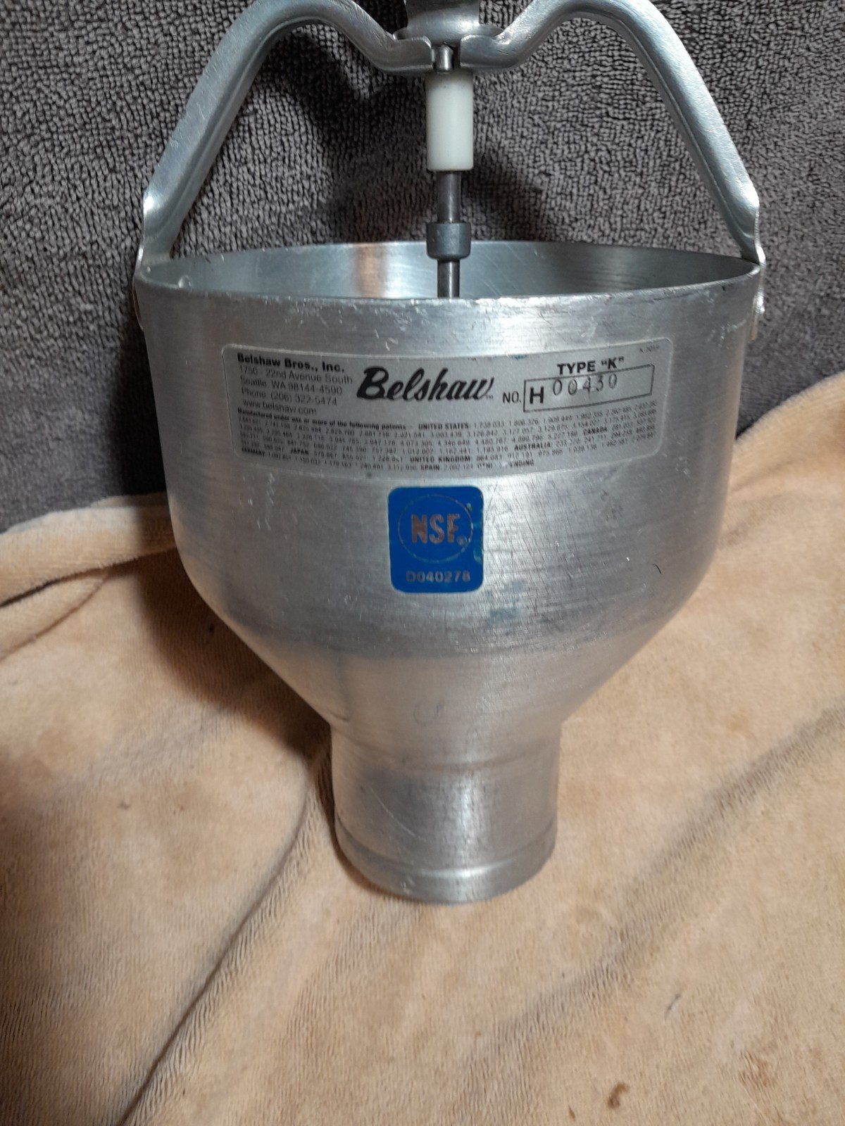 Vintage Belshaw Type K Commercial Manual Donut, Pancake Dispenser NSF Aluminum