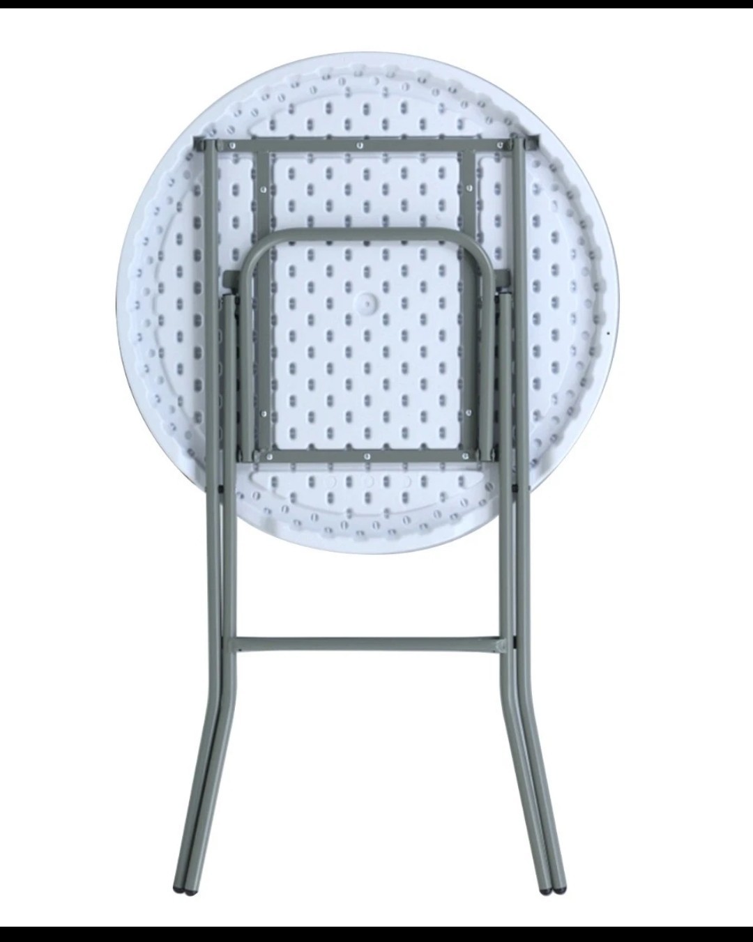 TentandTable Round Plastic Cocktail Bistro Table, White, 32 in