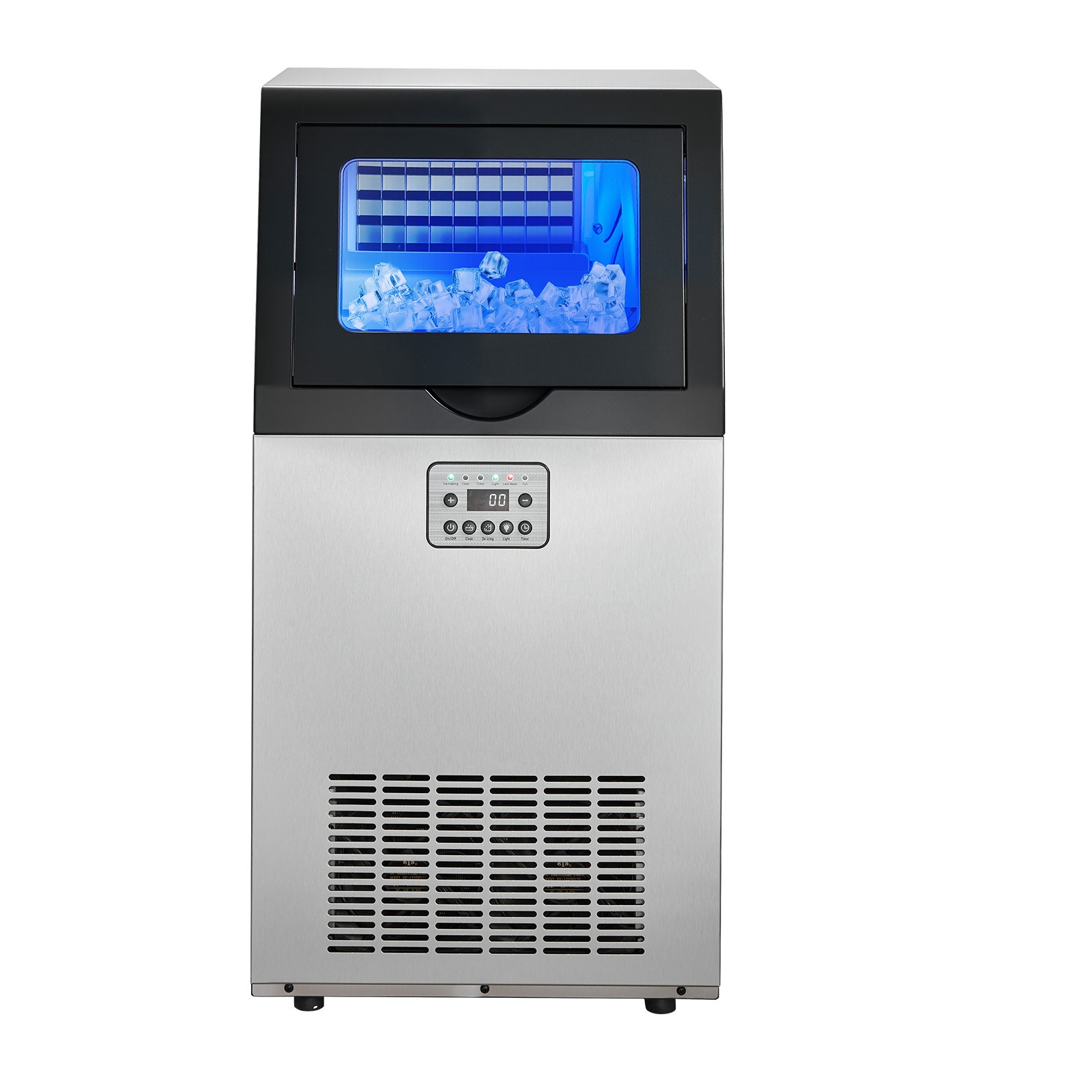 Uimoso 100lbs/24h Commercial Ice Maker Bar Restaurant Built-in Ice Cube Machine
