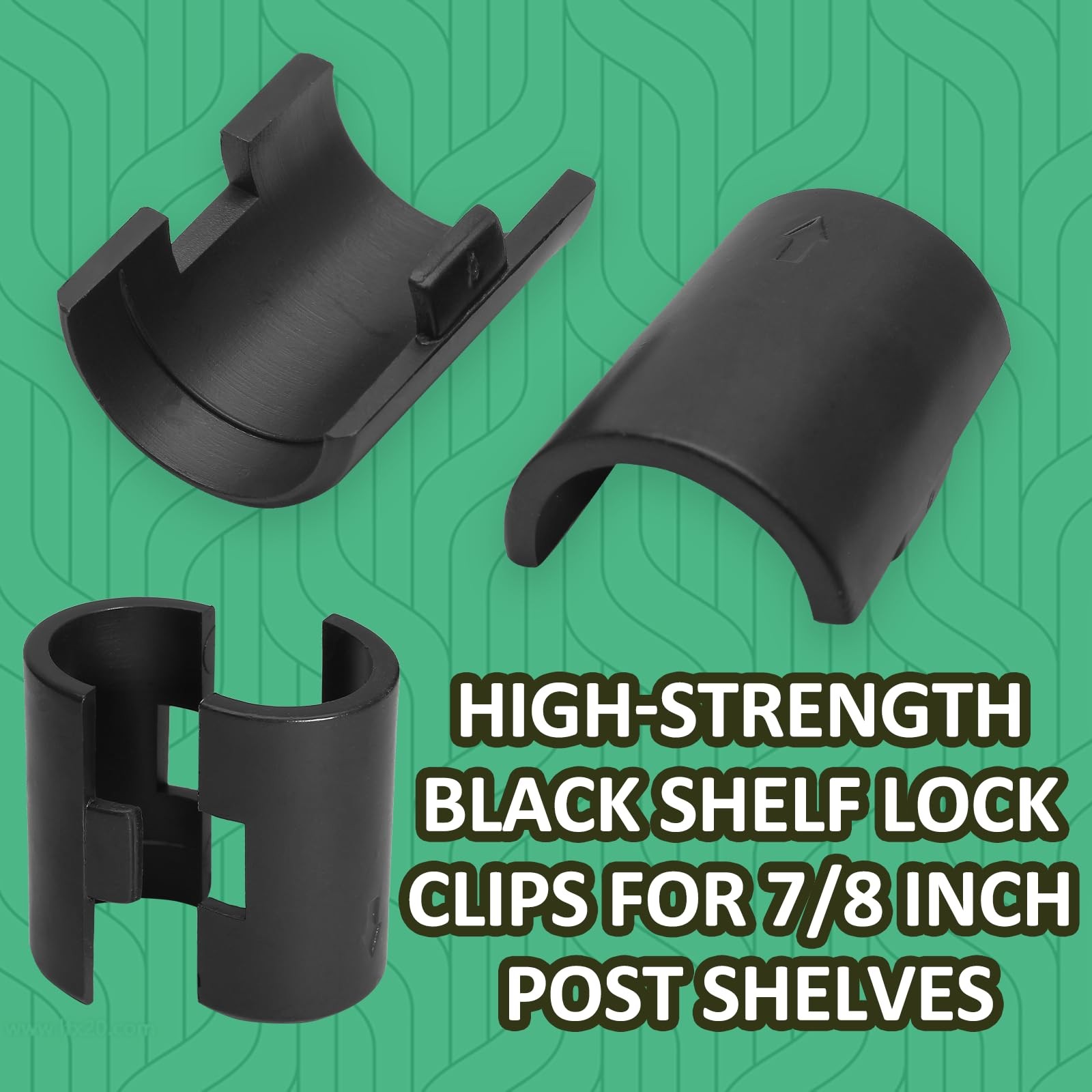 52 Pcs 7/8 Inch Wire Shelf Clips, Plastic Shelf Lock Clips for 7/8″ Post Shel…