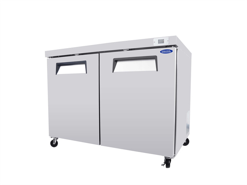 48″ Commercial Undercounter Refrigerators 14.1 Cu.Ft with Smooth Casters ETL
