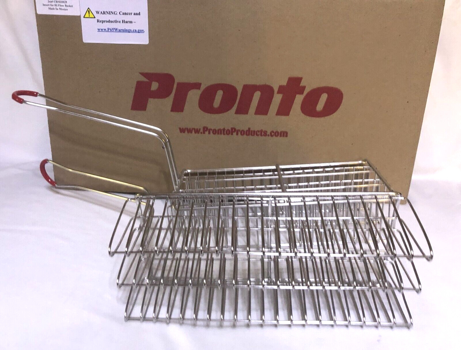 Pronto Turnover Burrito Mesh Fry Basket Steel with Nickel & Chrome Plated Finish