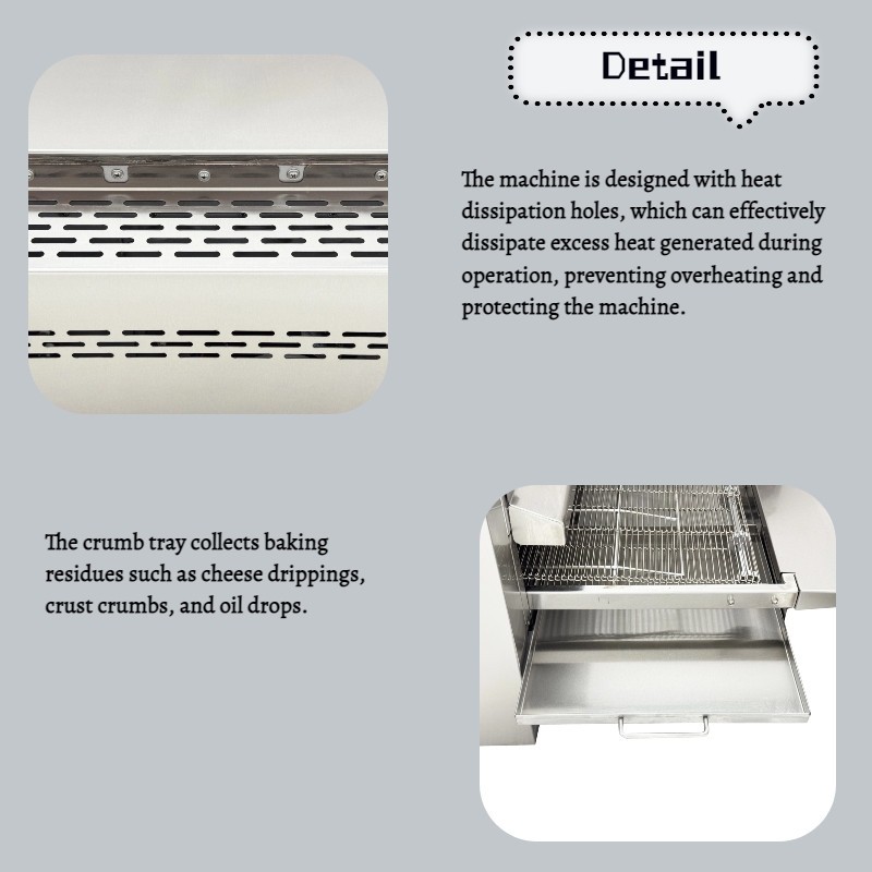 220V 9kW Conveyor Pizza Oven Commercial Baking Electric Oven Max Pizza 15 Inchs