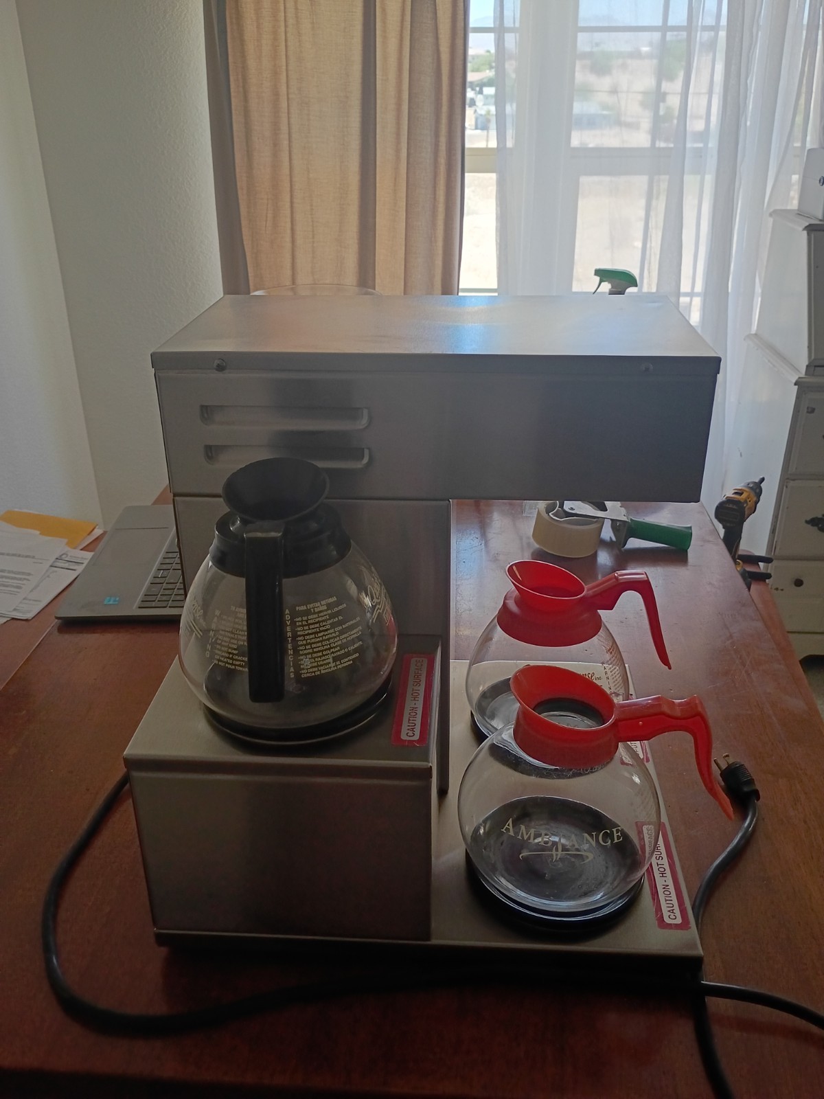 Curtis Alpha 3DS Commercial Coffee Brewer 3 Warmers Hot Water Faucet