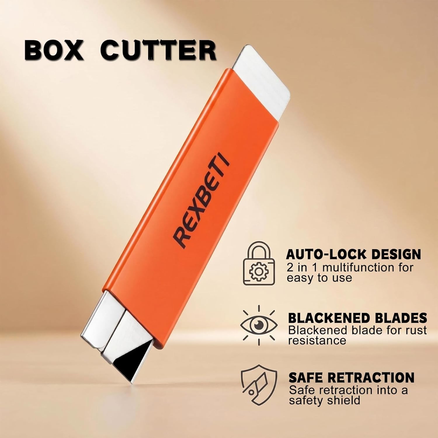 12 Pack Box Cutter, Retractable Cardboard Cutter, Razor Blade Scraper, Handy Box
