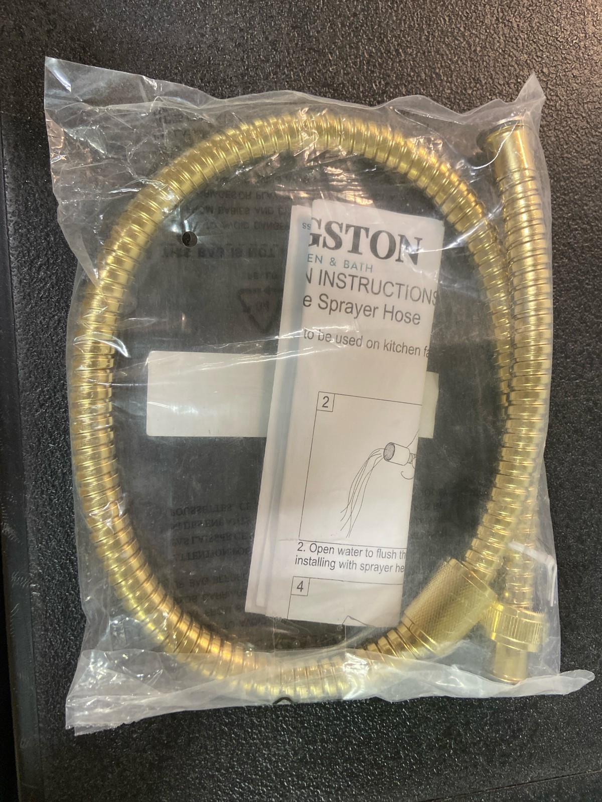 Kingston Brass KBSPRHOSE302 Gourmet Scape 30″ Hose – Polished Brass
