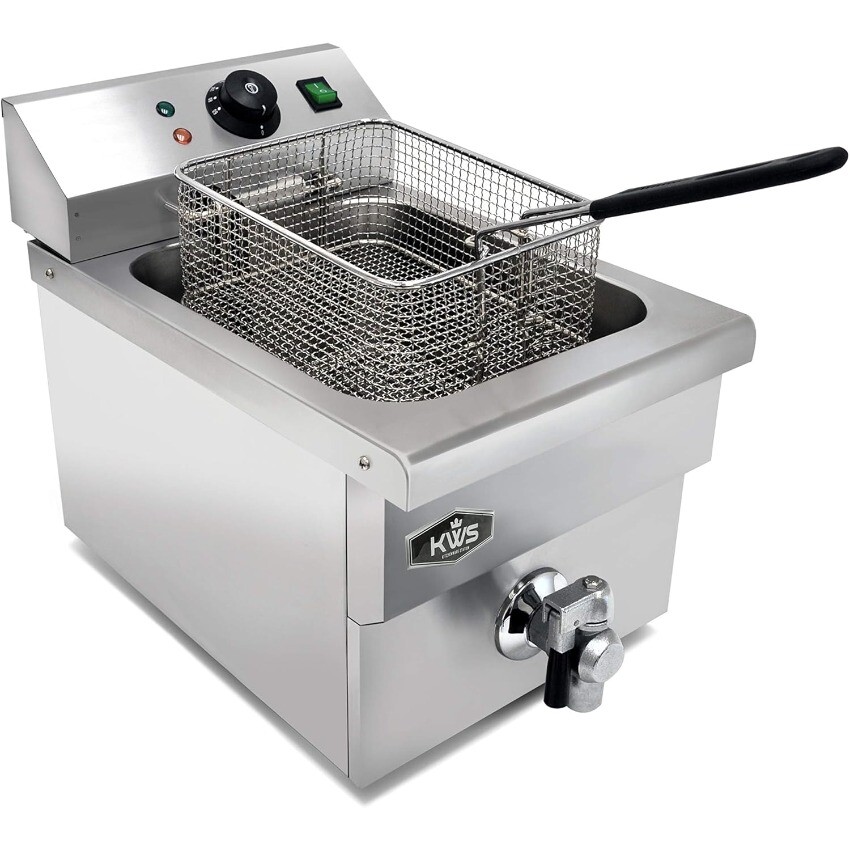 KWS DY-6 Commercial Electric 1750W Deep Fryer 5.7L Stainless Steel flash sale