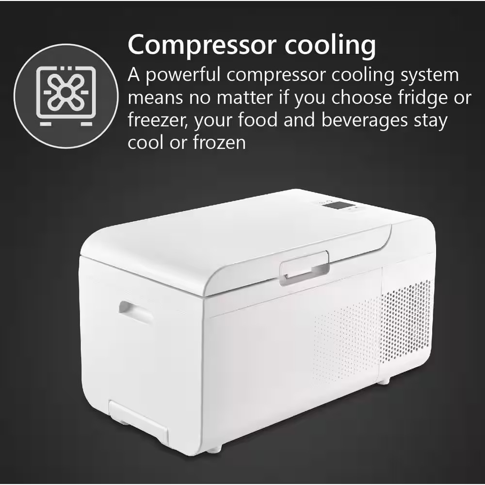 0.7 Cu.Ft. Portable Casters Rolling Fridge-Freezer Frost Free Retractable Handle