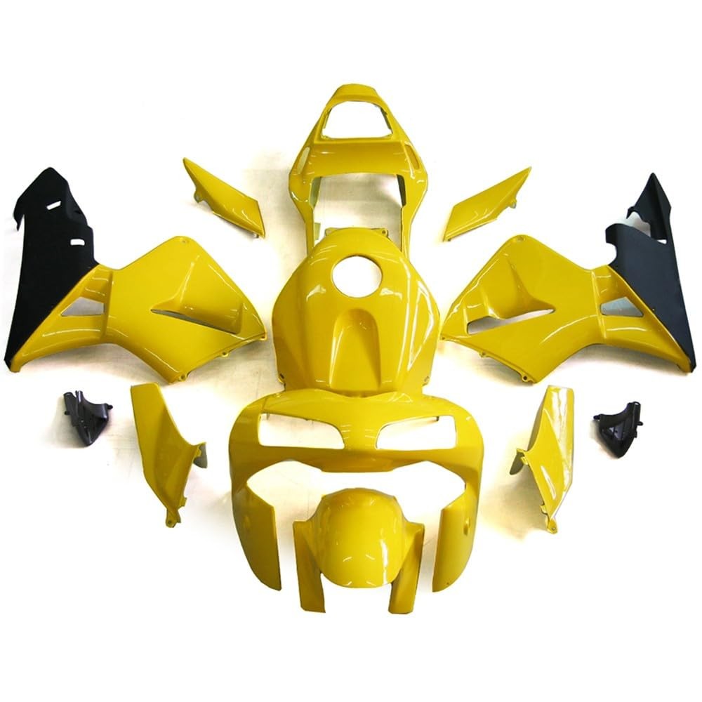 Gloss Yellow Black ABS Injection Fairing Kit Honda CBR600RR 03-04