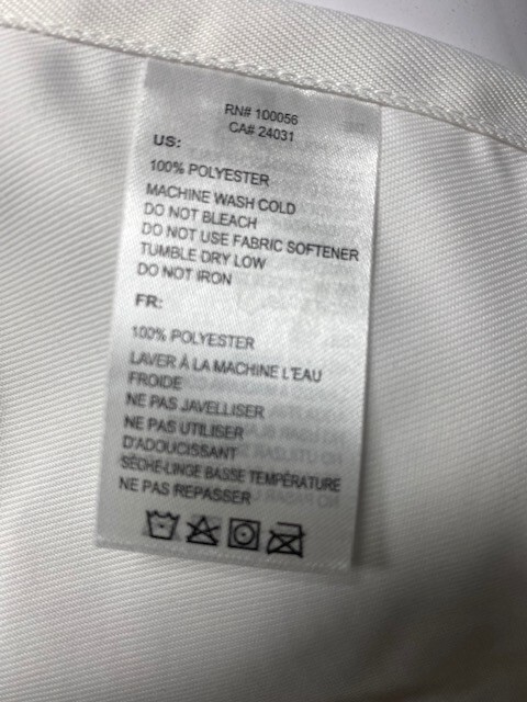 Chick-fil-A Employee Unisex Grove Apron, White, 100% Polyester, Sealed (NEW)